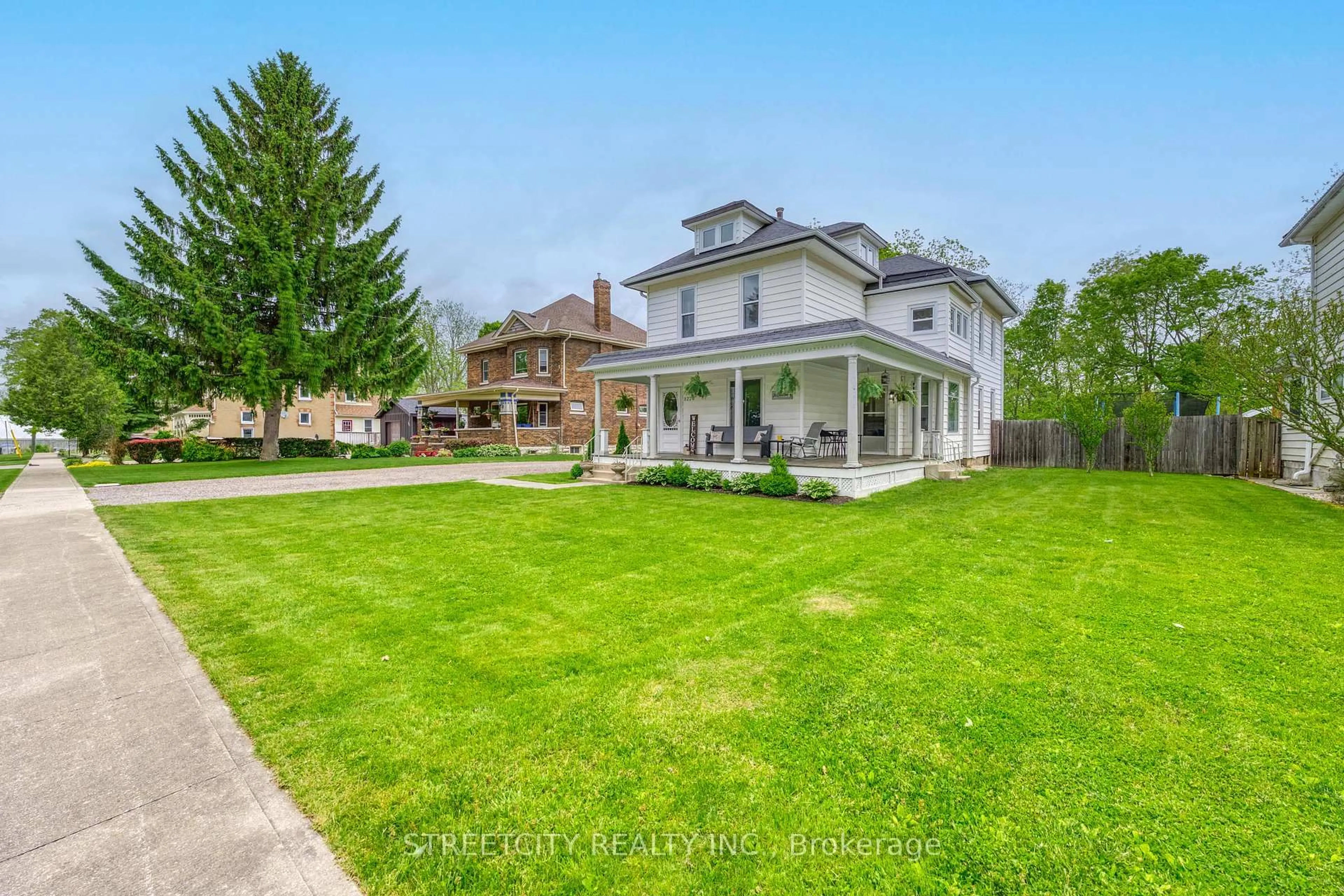A pic from outside/outdoor area/front of a property/back of a property/a pic from drone, street for 3220 Church St, Brooke-Alvinston Ontario N0N 1A0