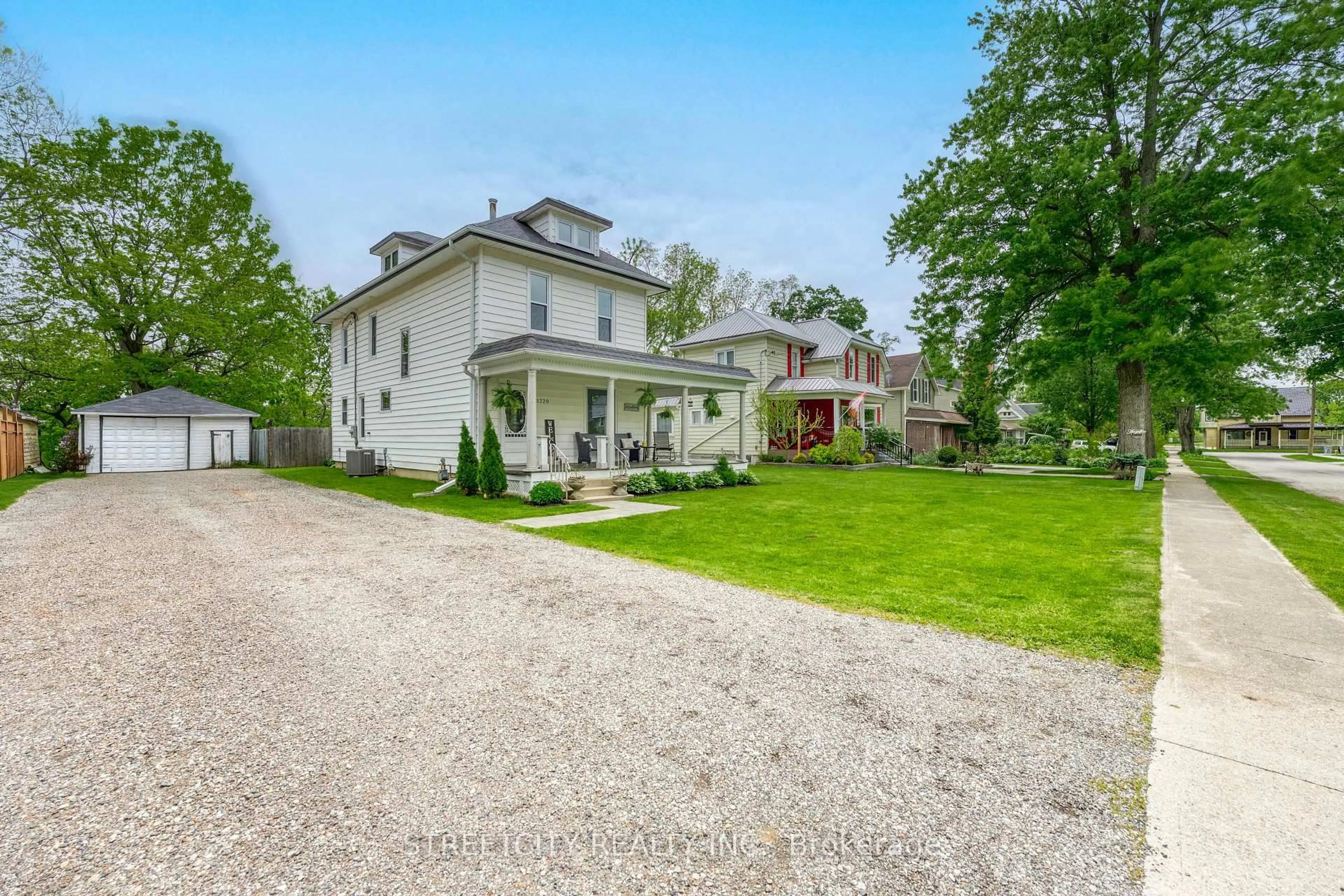 A pic from outside/outdoor area/front of a property/back of a property/a pic from drone, street for 3220 Church St, Brooke-Alvinston Ontario N0N 1A0
