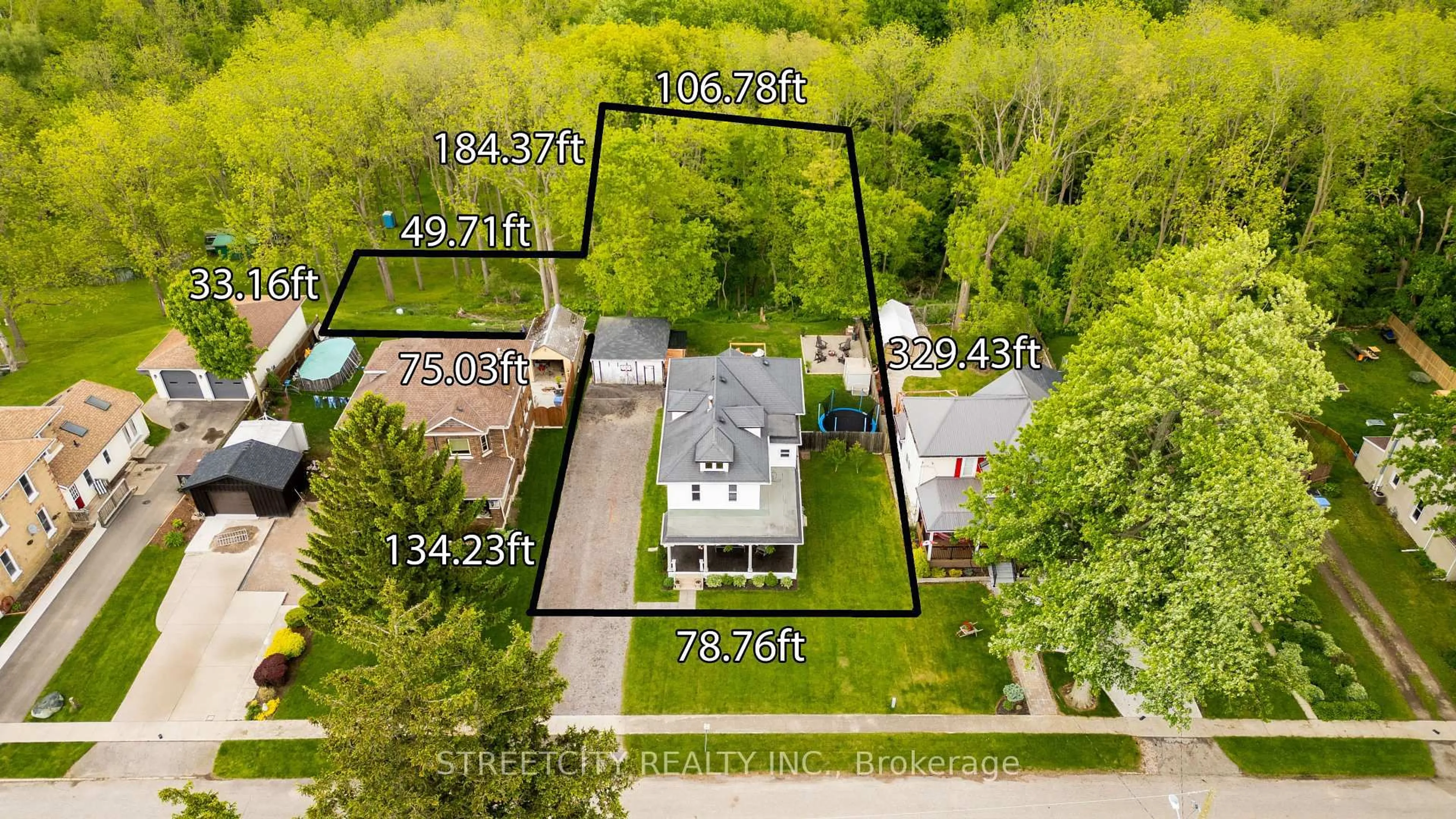 A pic from outside/outdoor area/front of a property/back of a property/a pic from drone, street for 3220 Church St, Brooke-Alvinston Ontario N0N 1A0