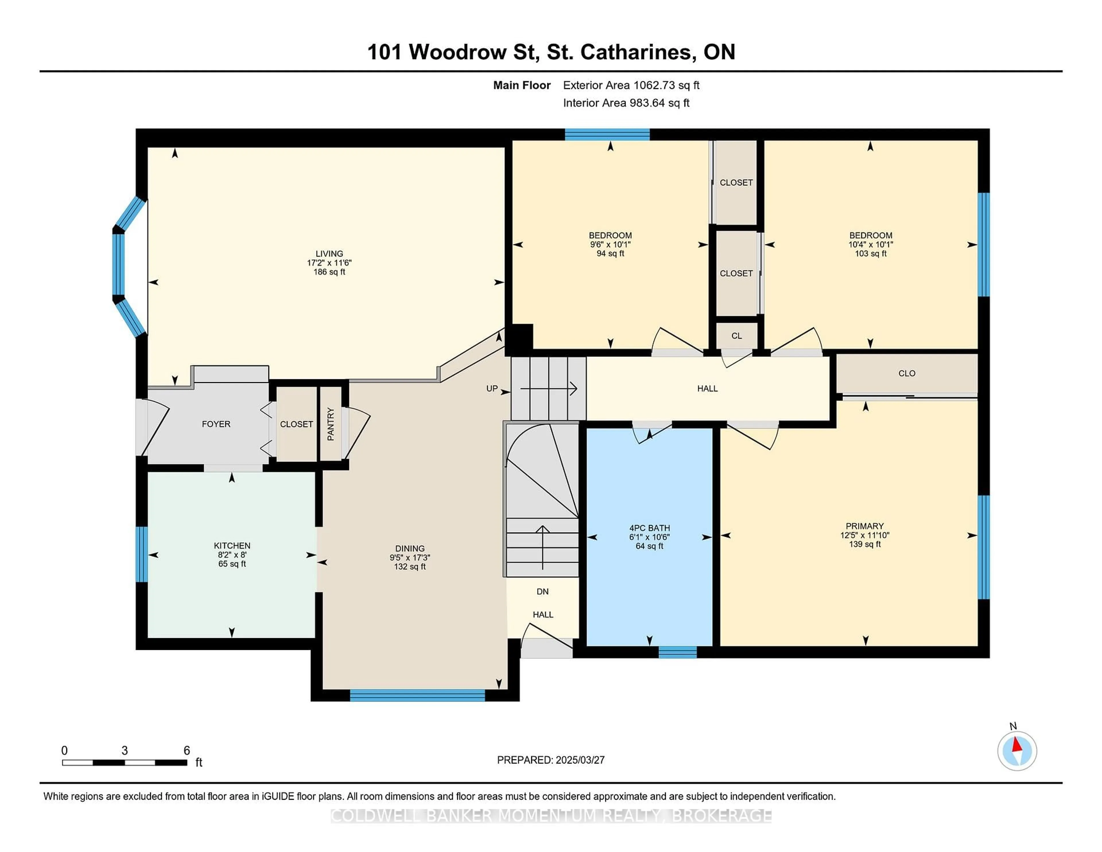 Floor plan for 101 Woodrow St, St. Catharines Ontario L2P 3S2