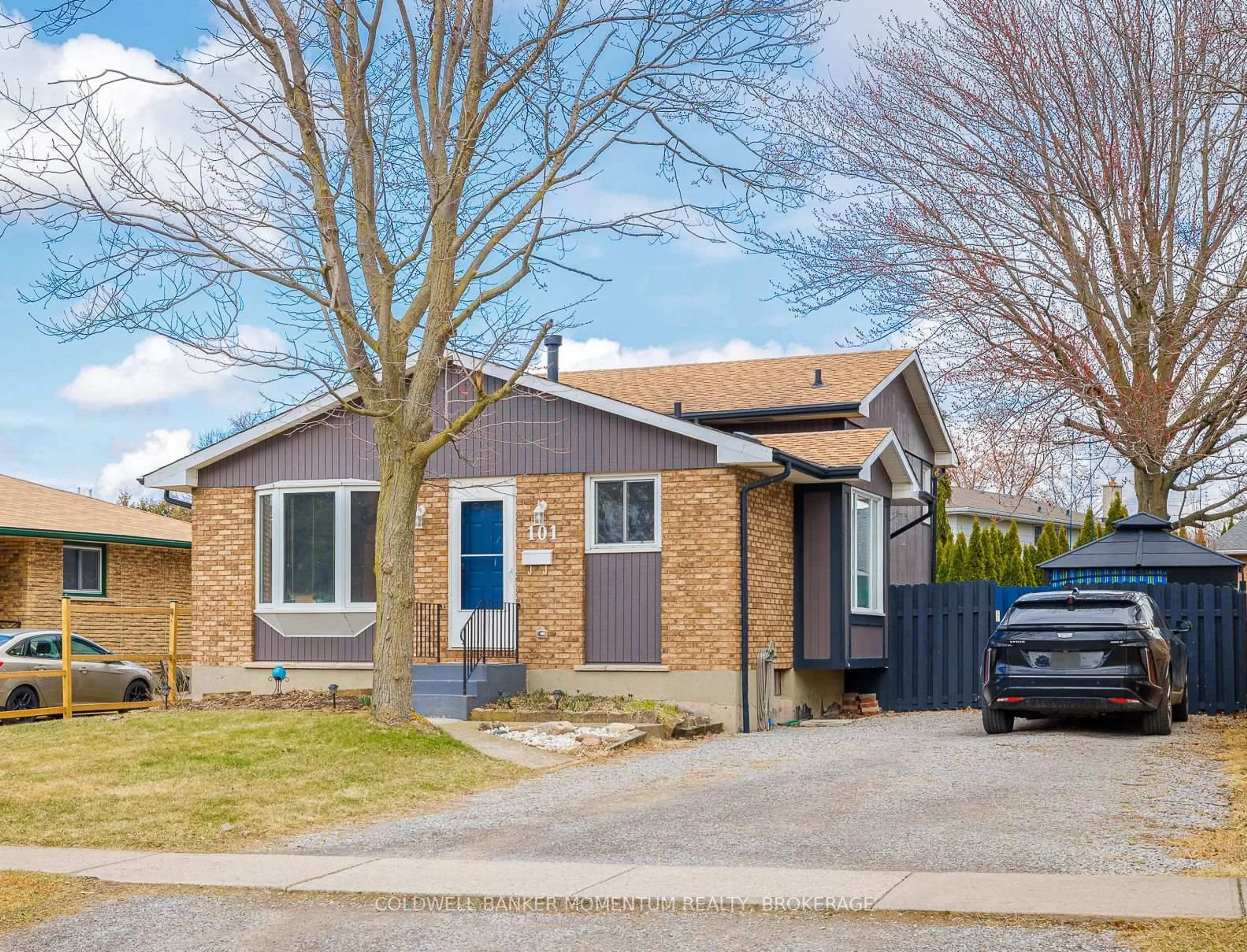 Home with brick exterior material, street for 101 Woodrow St, St. Catharines Ontario L2P 3S2