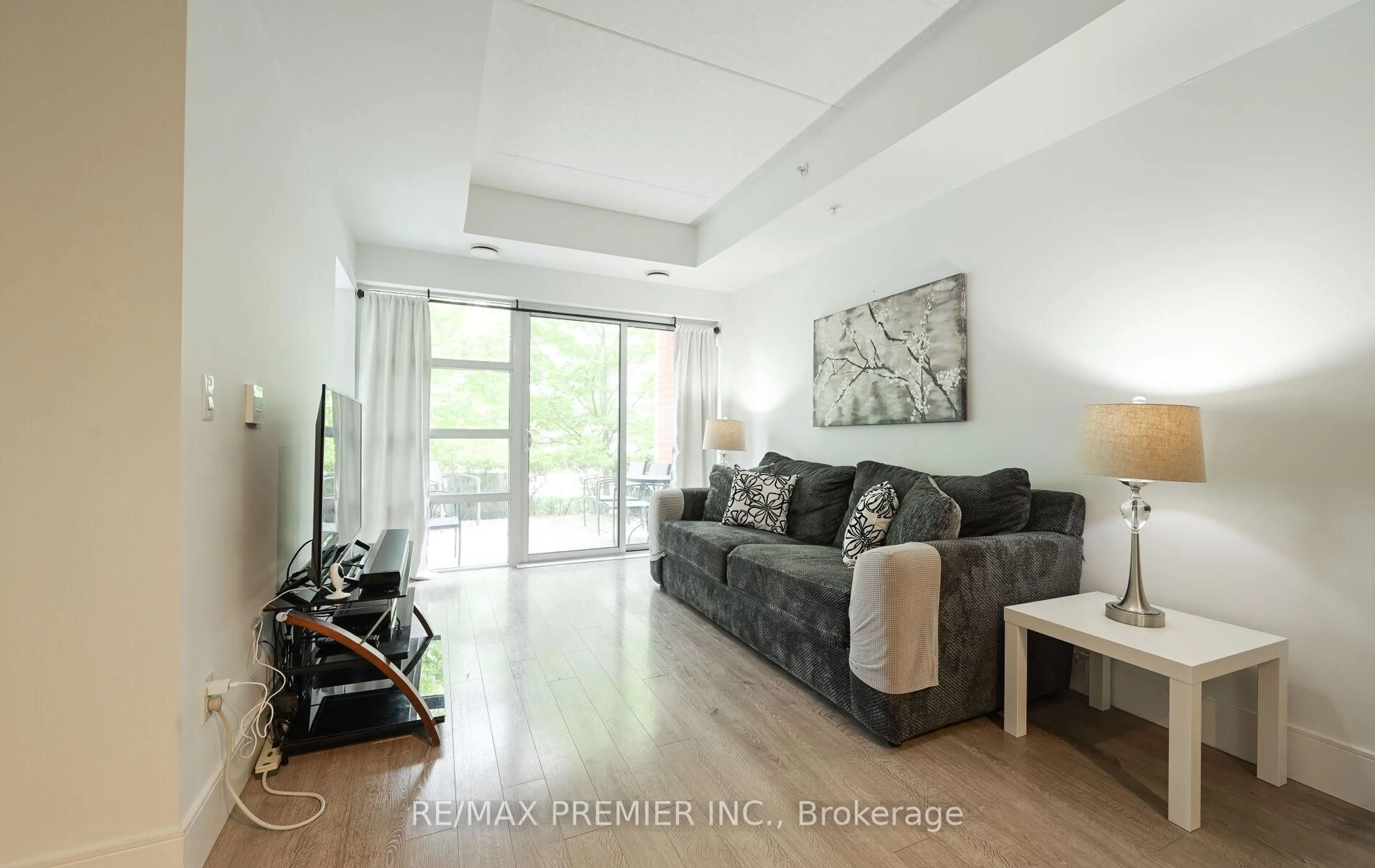 Living room with furniture, unknown for 155 St Leger St #115, Kitchener Ontario N2H 0B9