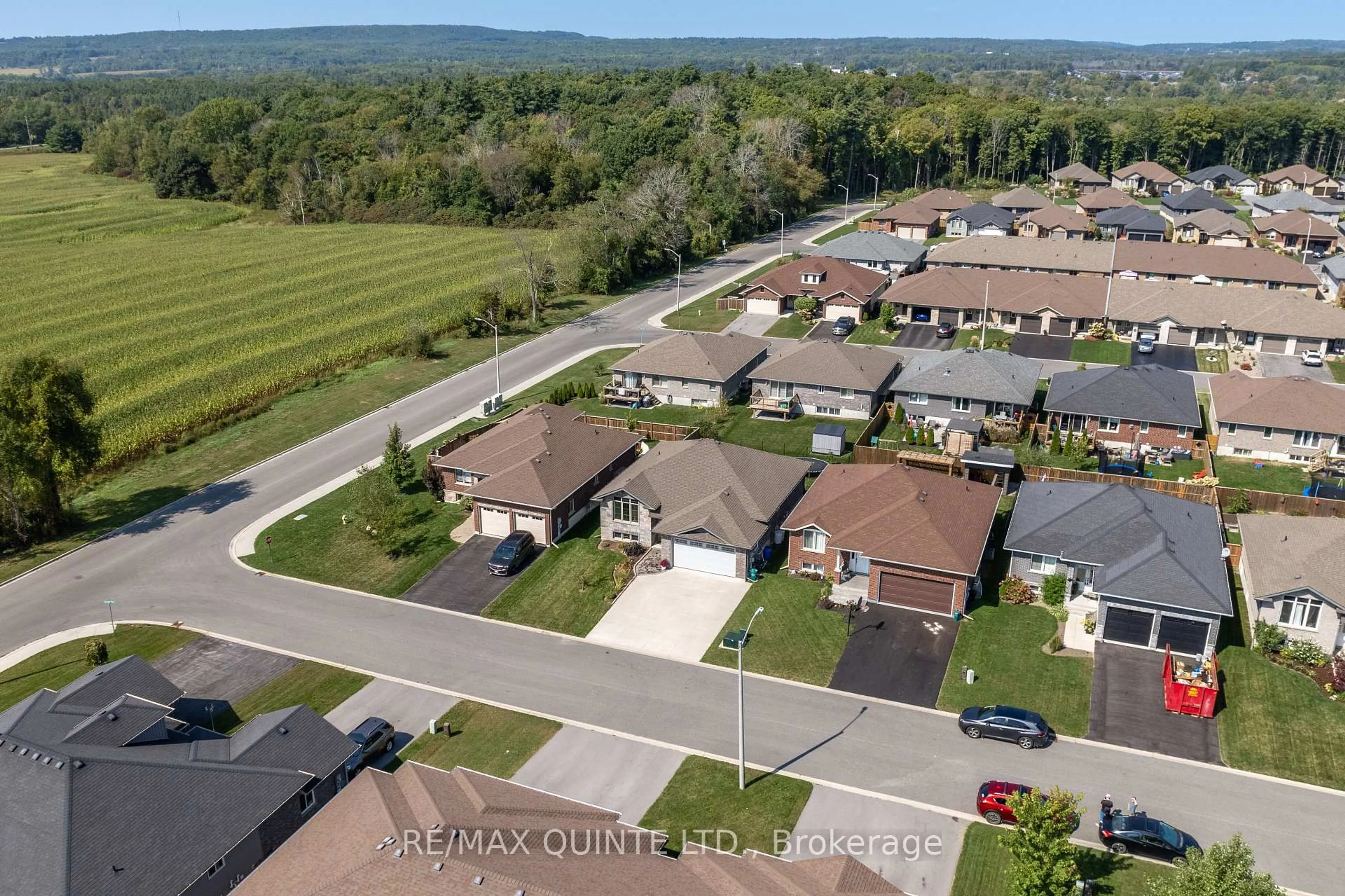 A pic from outside/outdoor area/front of a property/back of a property/a pic from drone, unknown for 56 McIntosh Cres, Quinte West Ontario K8V 0G1