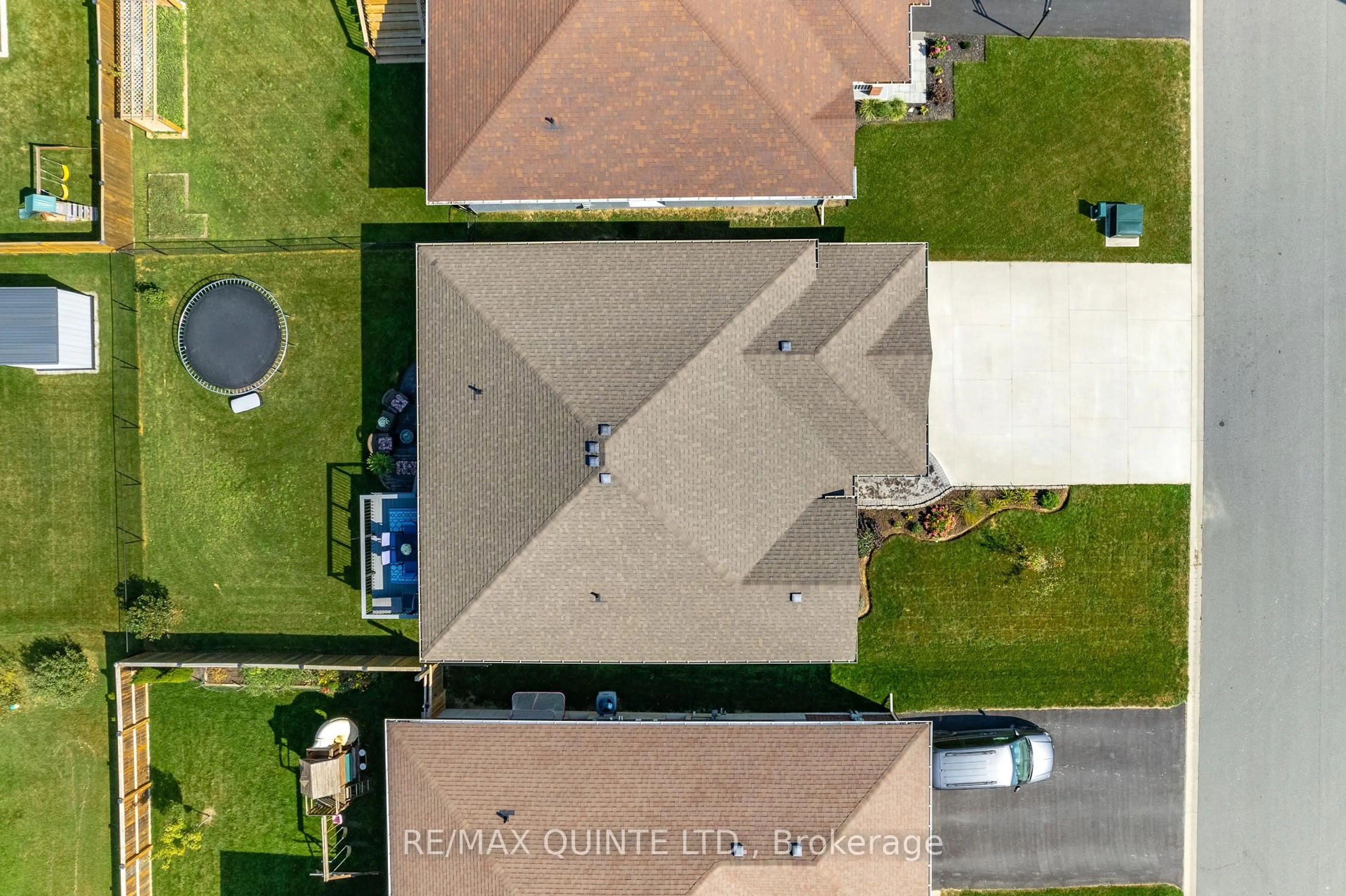A pic from outside/outdoor area/front of a property/back of a property/a pic from drone, street for 56 McIntosh Cres, Quinte West Ontario K8V 0G1