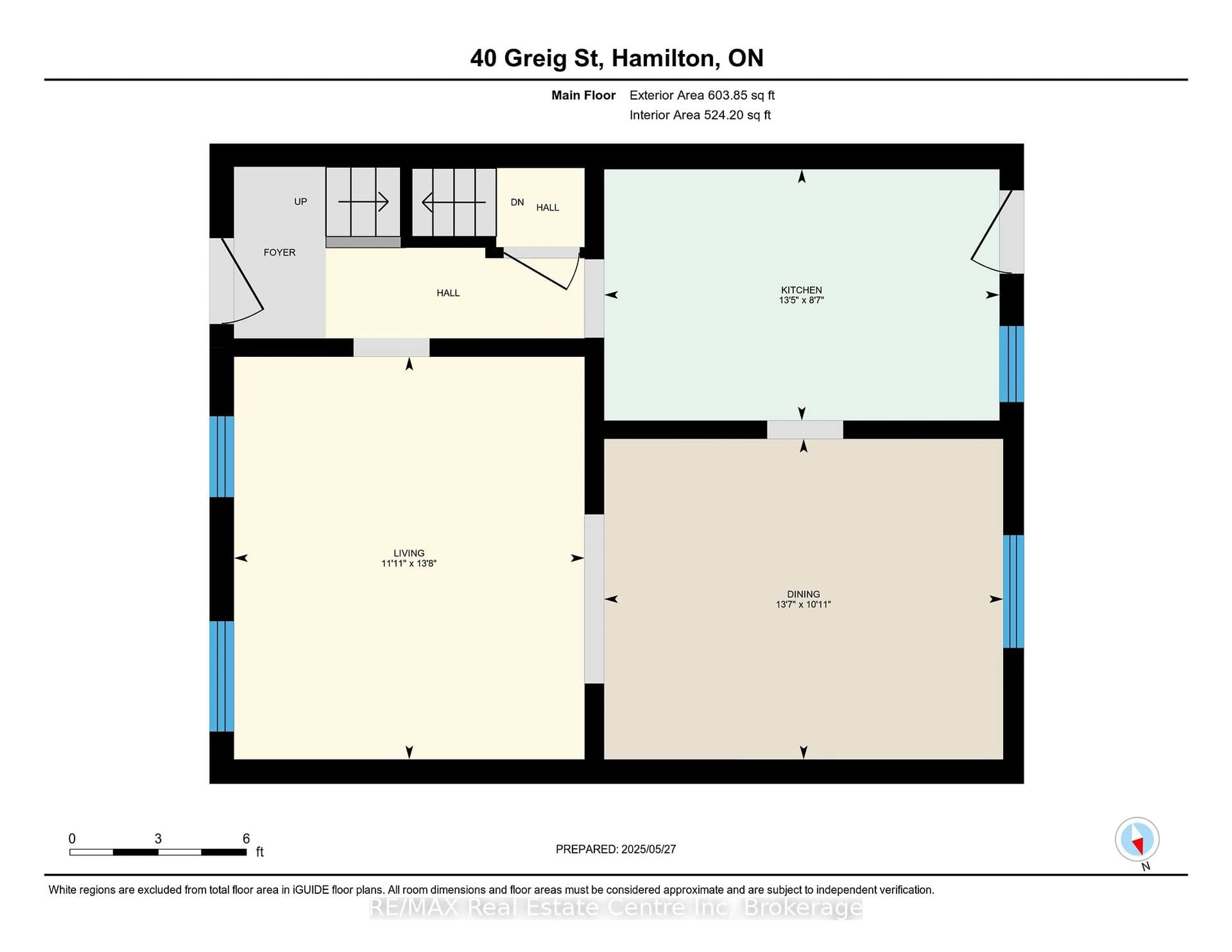Floor plan for 40 Greig St, Hamilton Ontario L8R 2W7