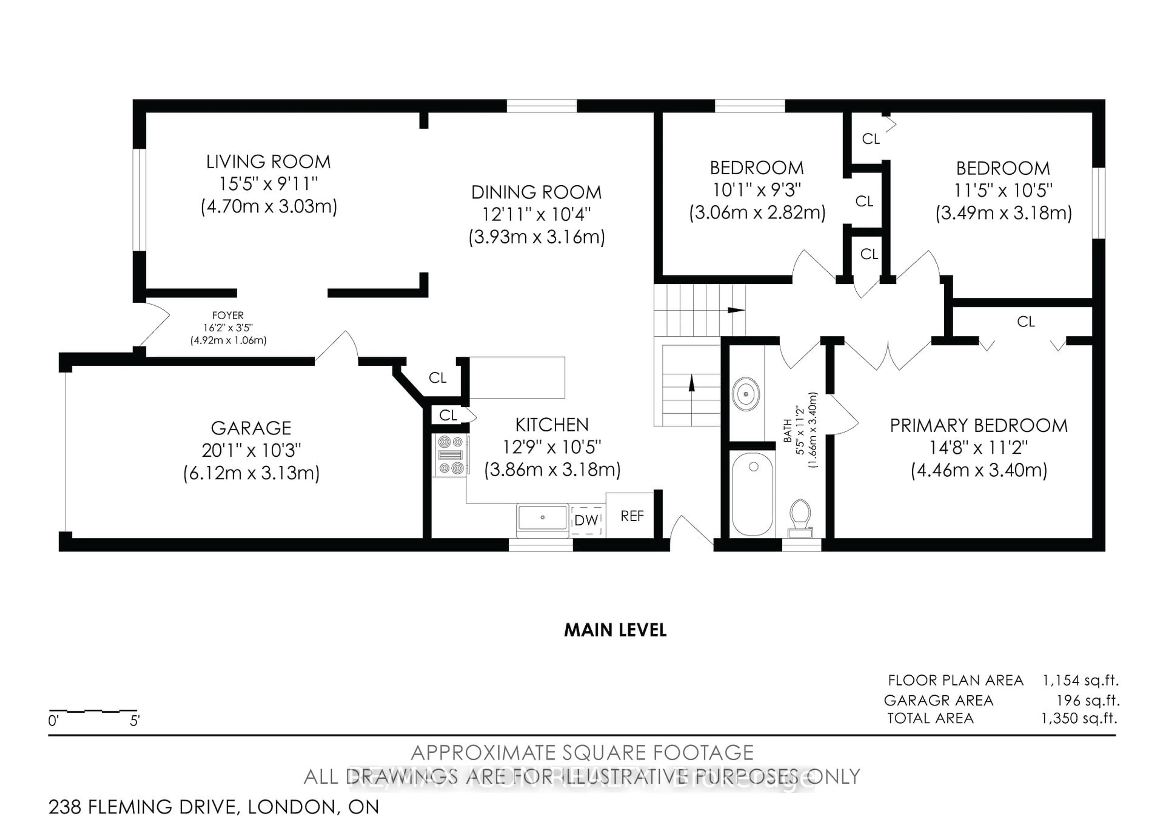 Floor plan for 238 Fleming Dr, London East Ontario N5V 4Y9