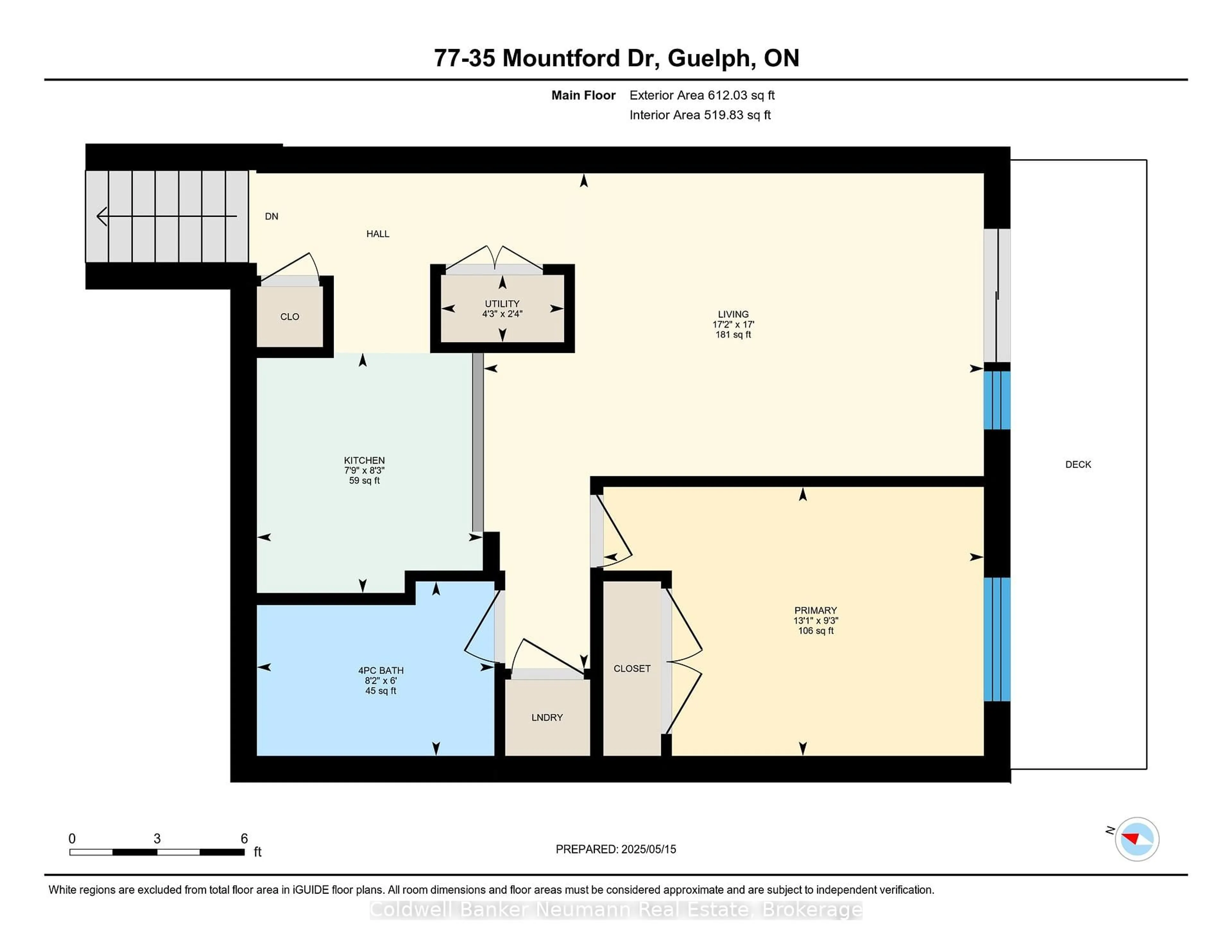 Floor plan for 35 Mountford Dr #77, Guelph Ontario N1E 0G6