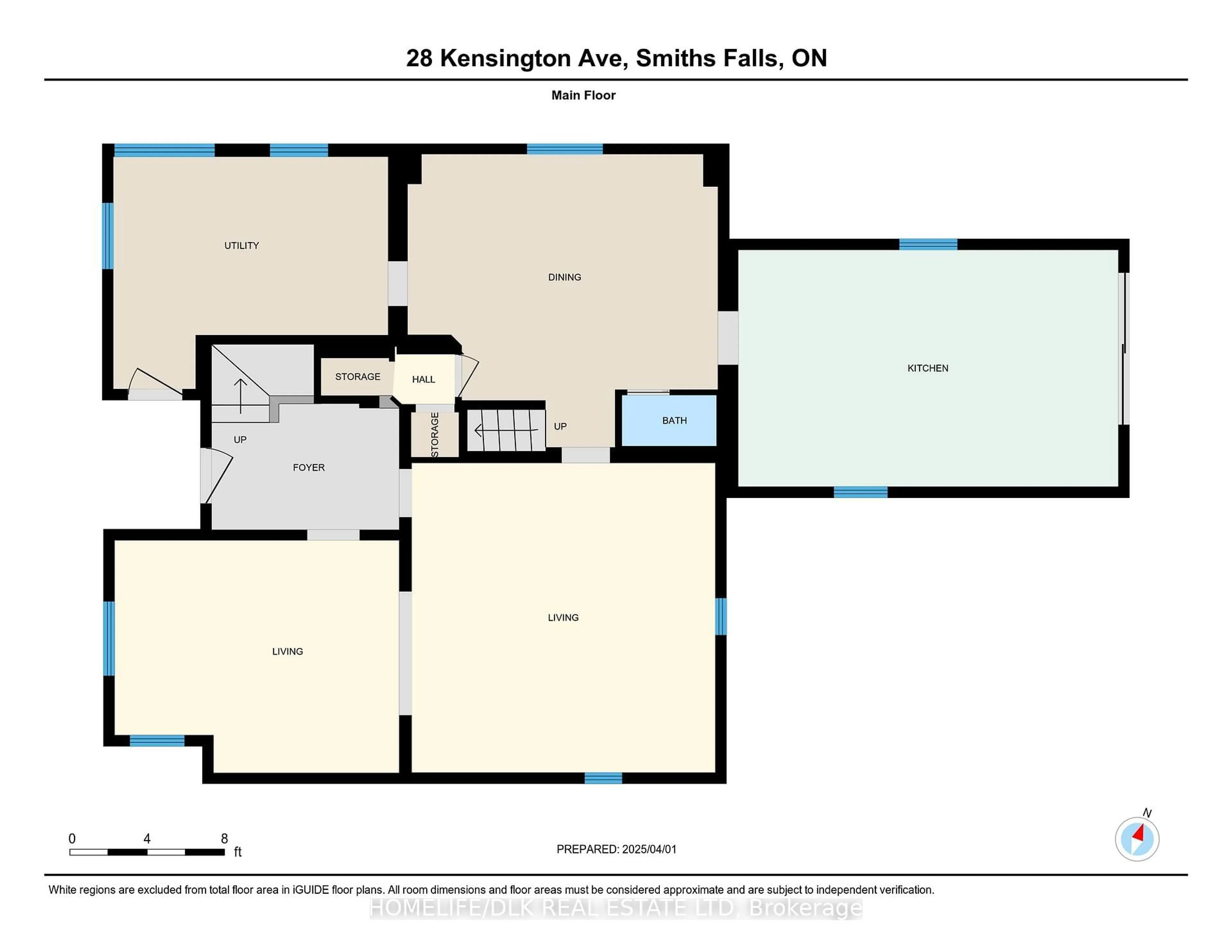Floor plan for 28 Kensington Ave, Smiths Falls Ontario K7A 2K5