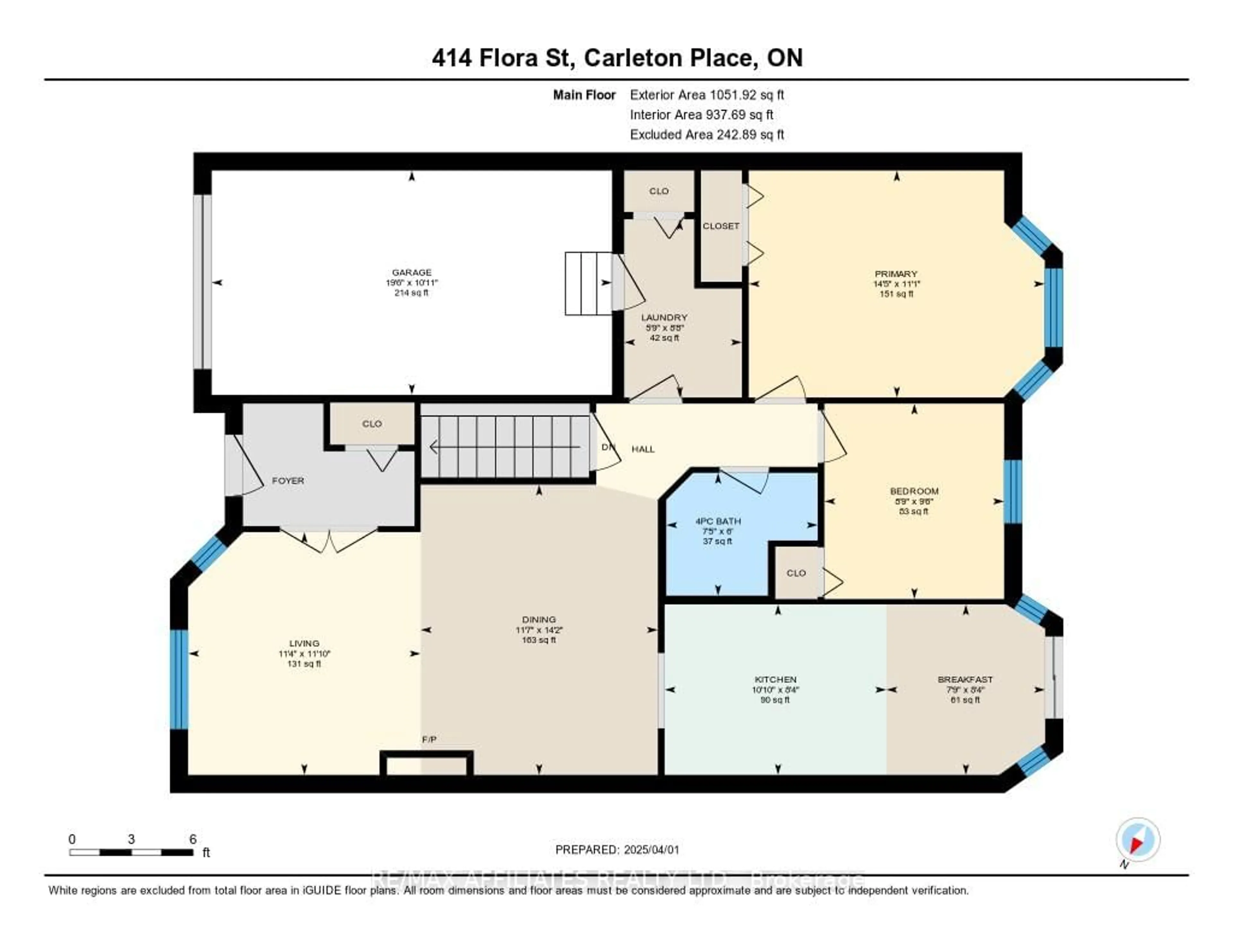 Floor plan for 414 Flora St, Carleton Place Ontario K7C 3M9