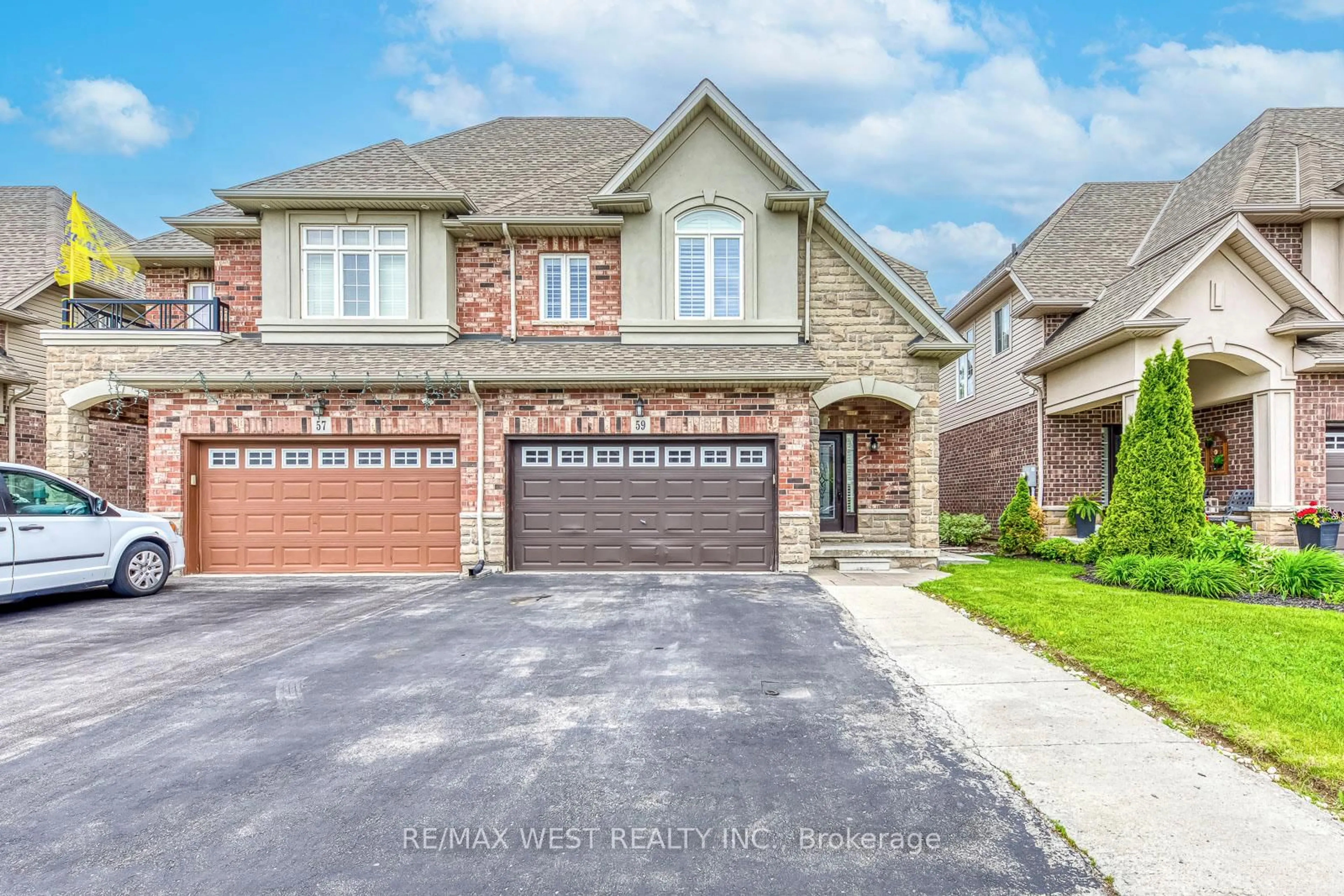 Home with brick exterior material, street for 59 Galileo Dr, Hamilton Ontario L8E 0H1