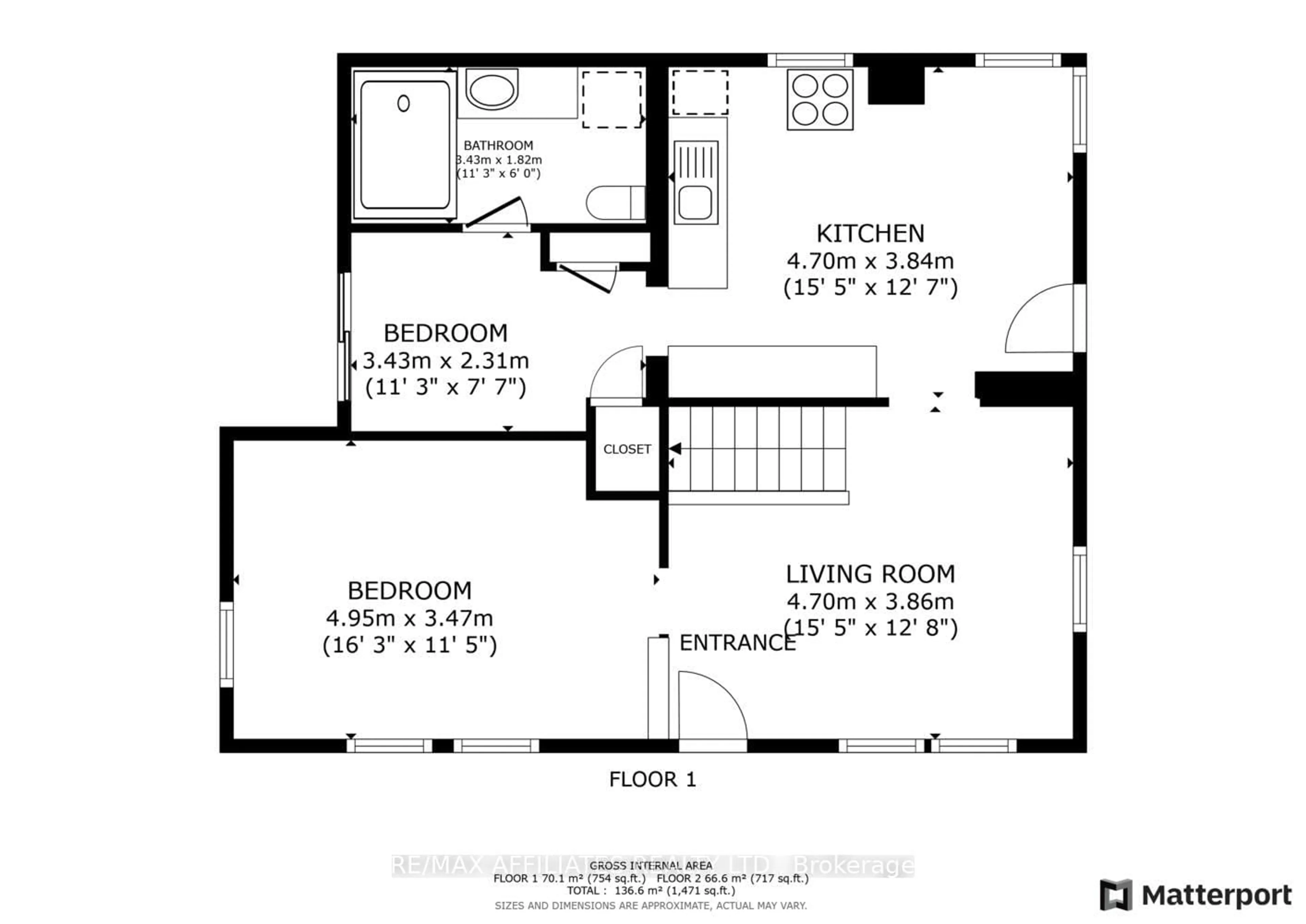 Floor plan for 5 Strathcona St, Smiths Falls Ontario K7A 1V6