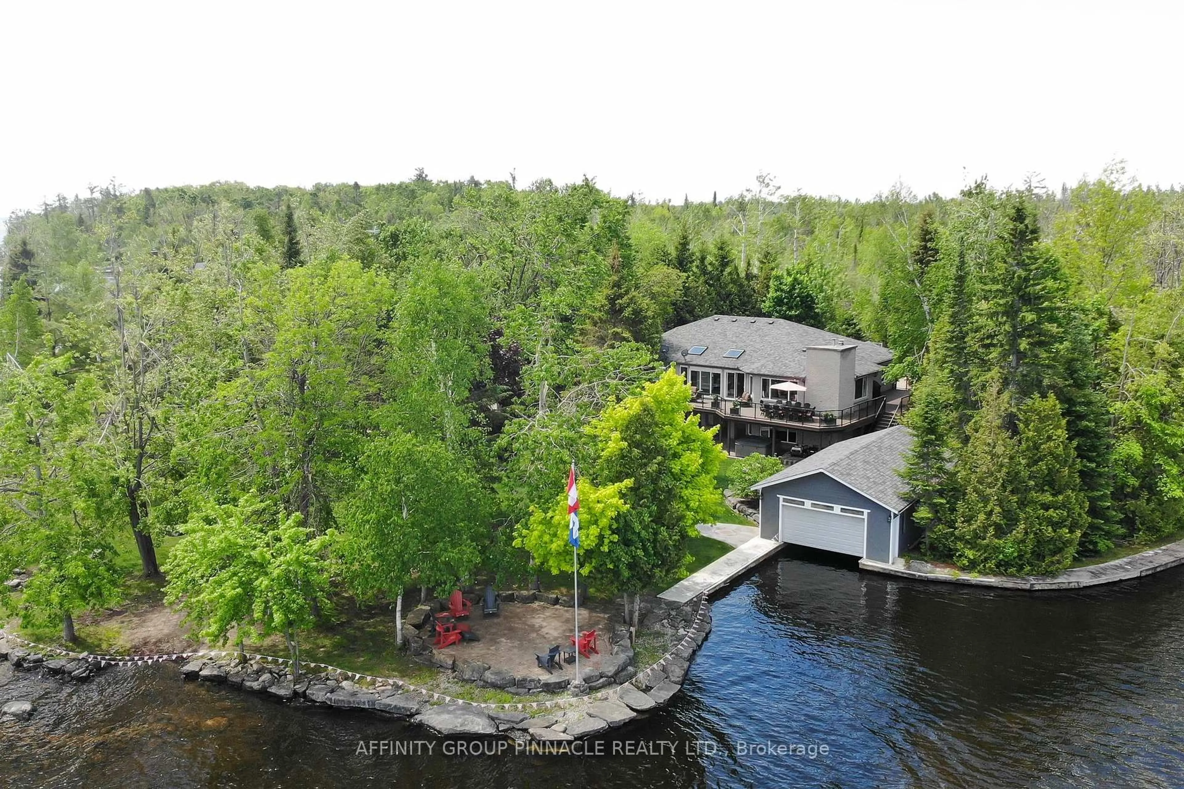 A pic from outside/outdoor area/front of a property/back of a property/a pic from drone, water/lake/river/ocean view for 90 McGregor Dr, Kawartha Lakes Ontario K0M 1A0