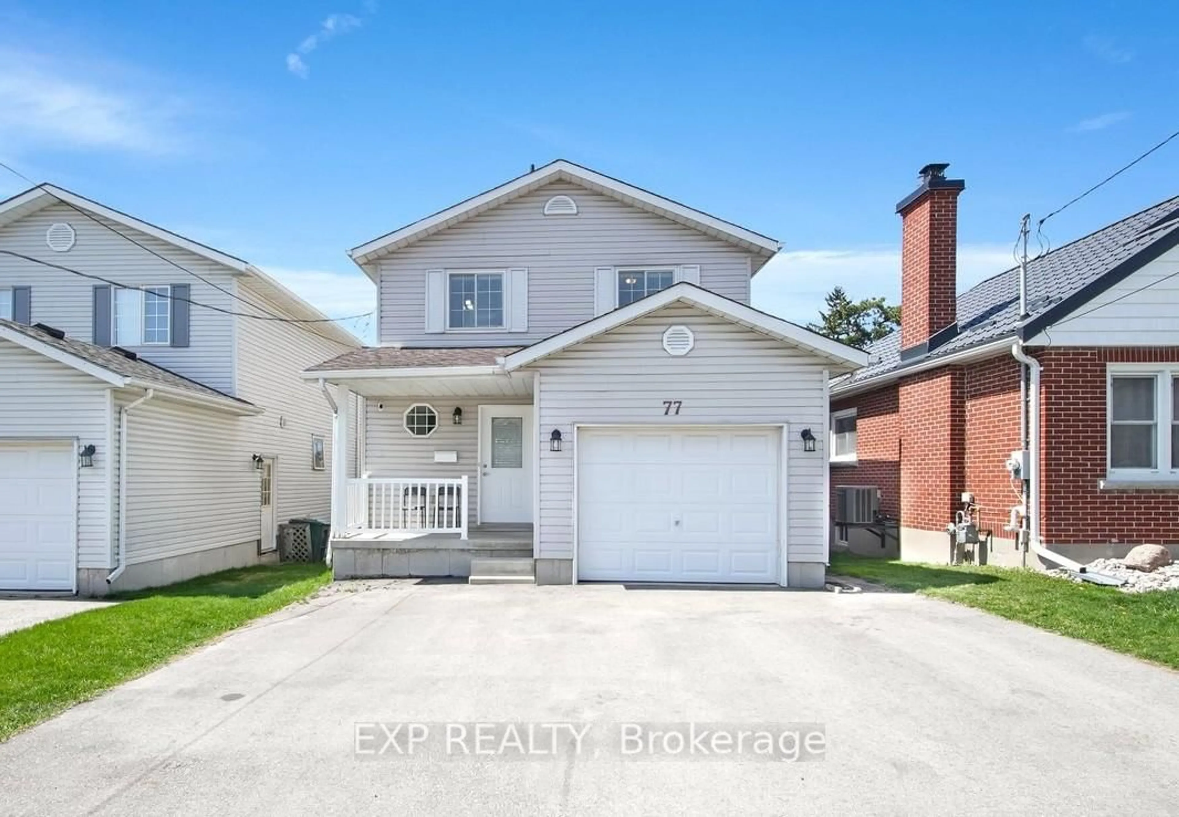 Home with vinyl exterior material, street for 77 Clarke St, Woodstock Ontario N4S 7M4