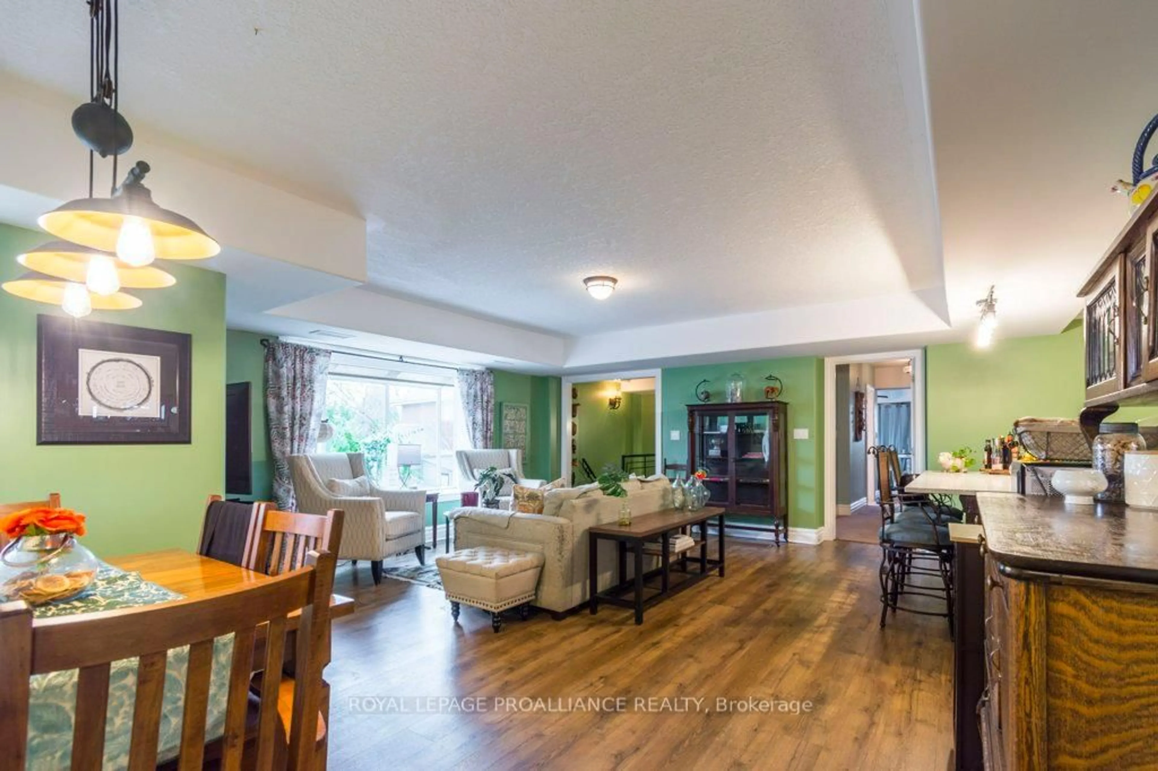 Dining room, wood/laminate floor for 145 Farley Ave #103, Belleville Ontario K8N 4L1