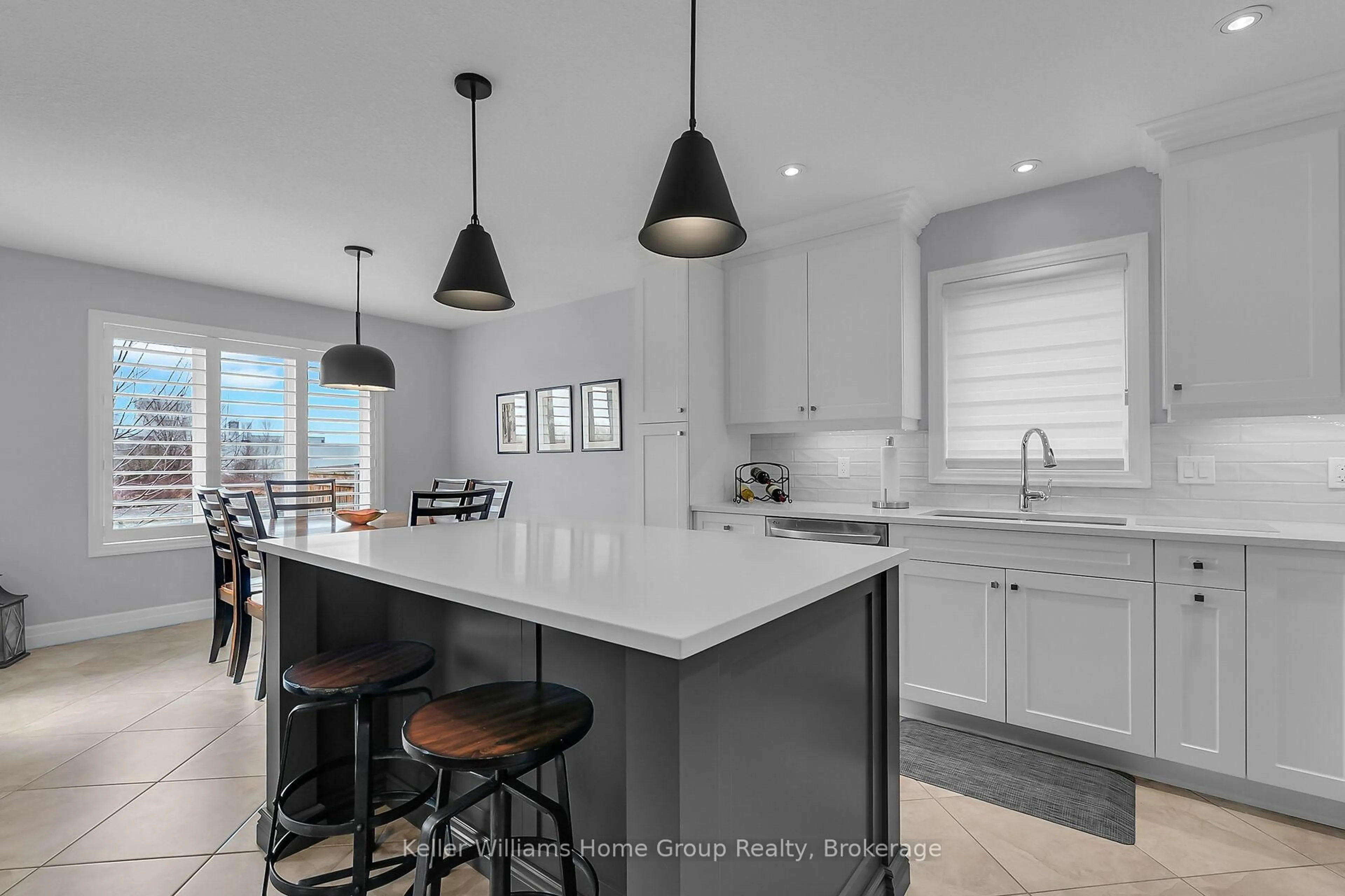 Contemporary kitchen, ceramic/tile floor for 46 Halliday Dr, East Zorra-Tavistock Ontario N0B 2R0