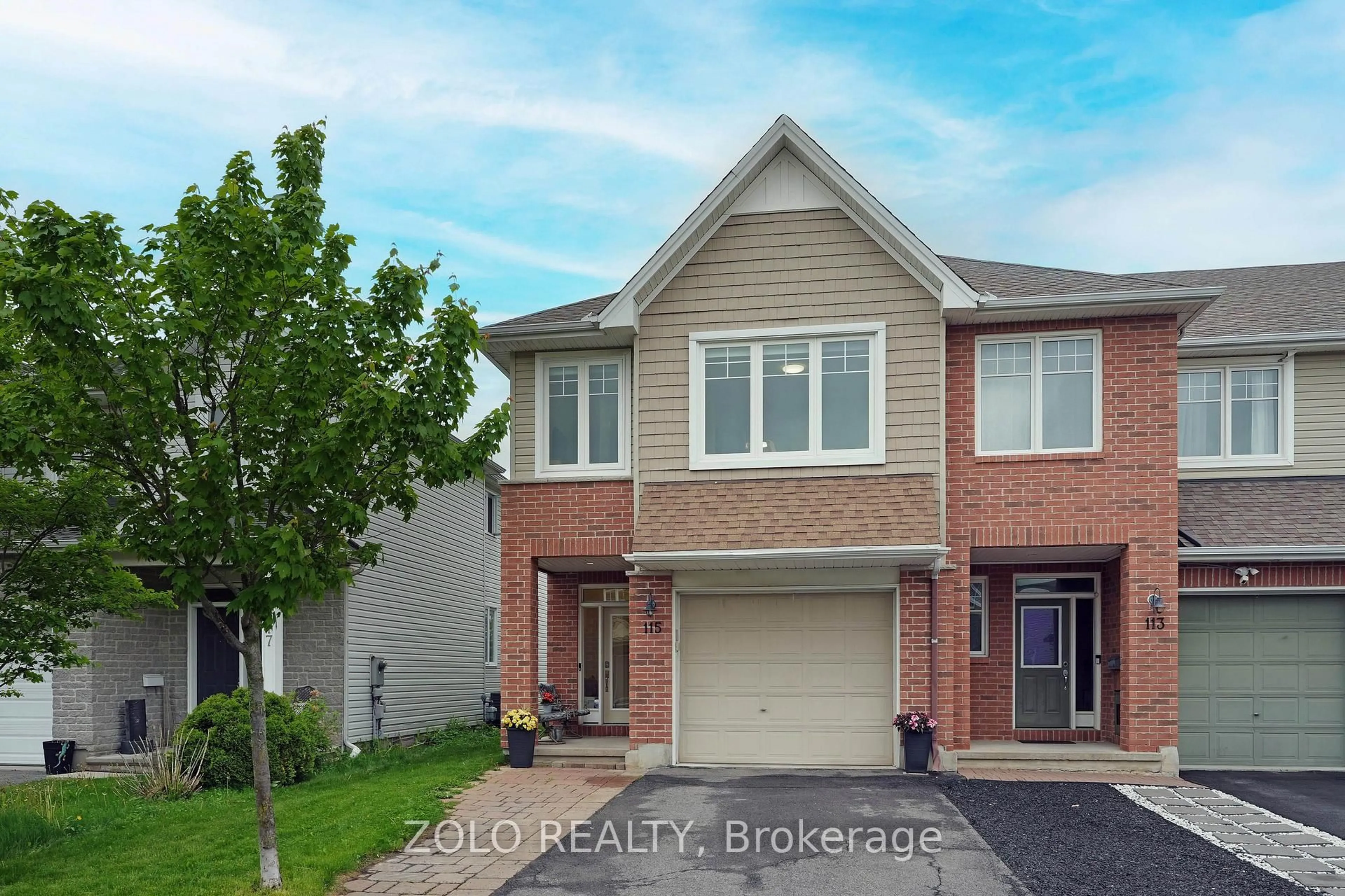 Home with brick exterior material, street for 115 Flat Sedge Cres, Ottawa Ontario K1T 0G8