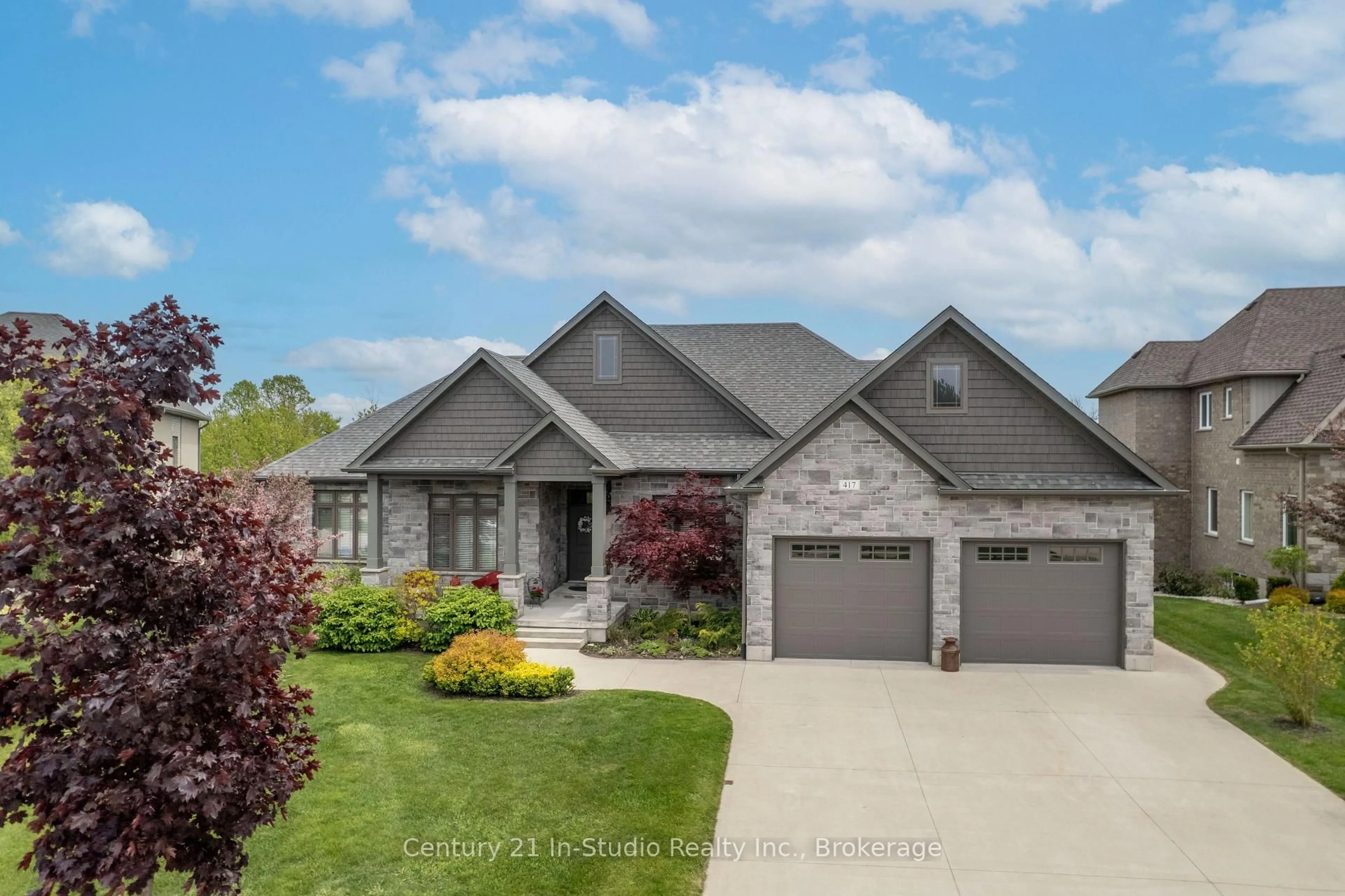 Home with brick exterior material, street for 417 Mccullough Cres, Kincardine Ontario N2Z 0A8