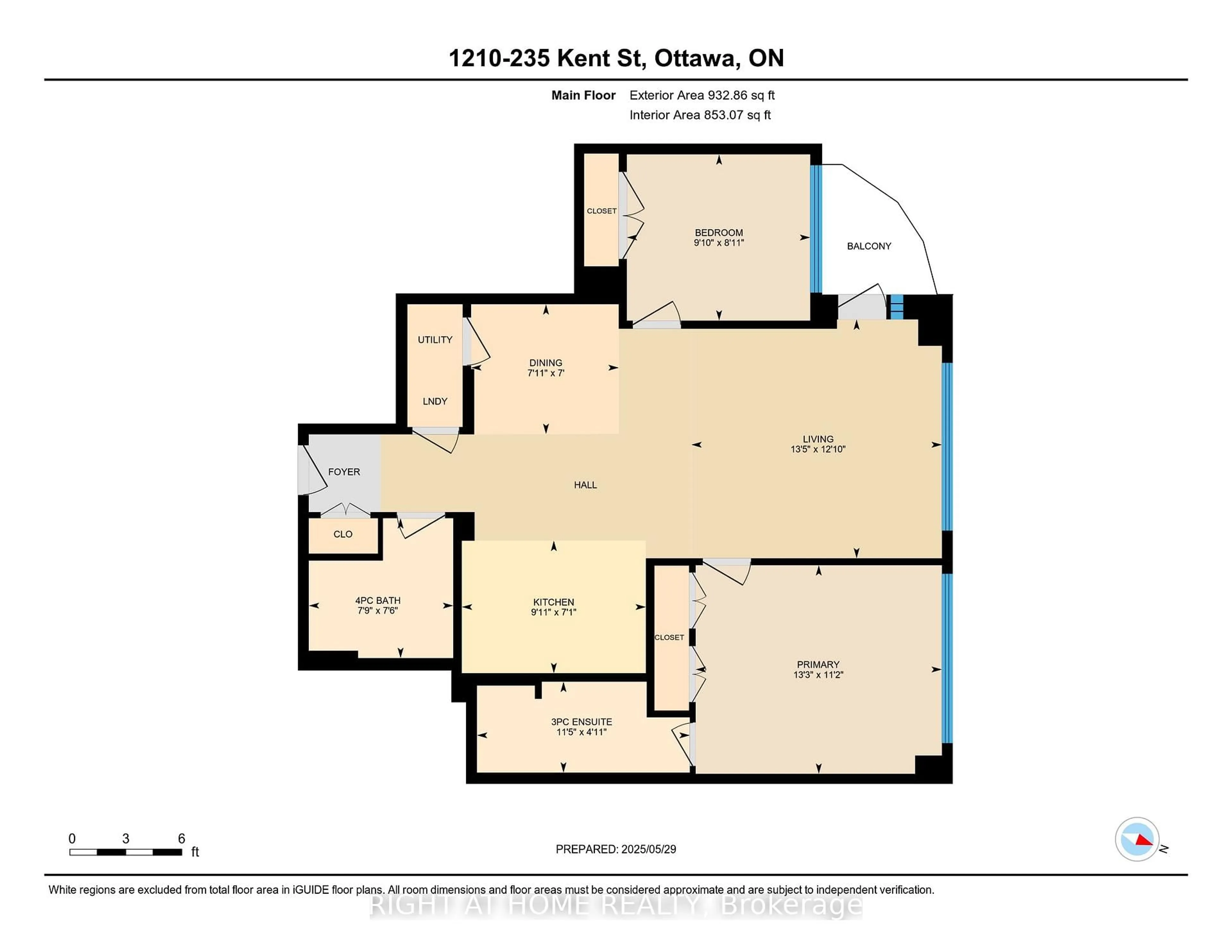 Floor plan for 235 Kent St #1210, Ottawa Ontario K2P 1Z9