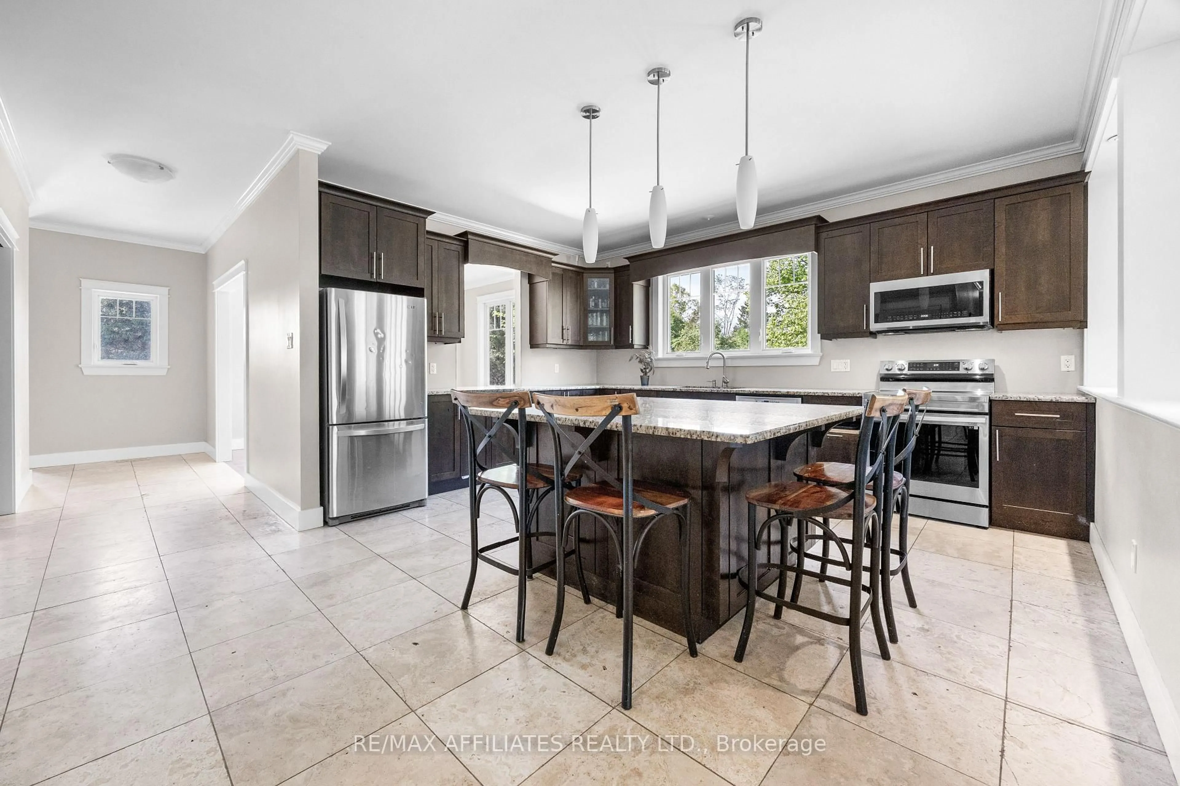 Open concept kitchen, ceramic/tile floor for 150 Franktown Cemetery Rd, Smiths Falls Ontario K7A 4S7