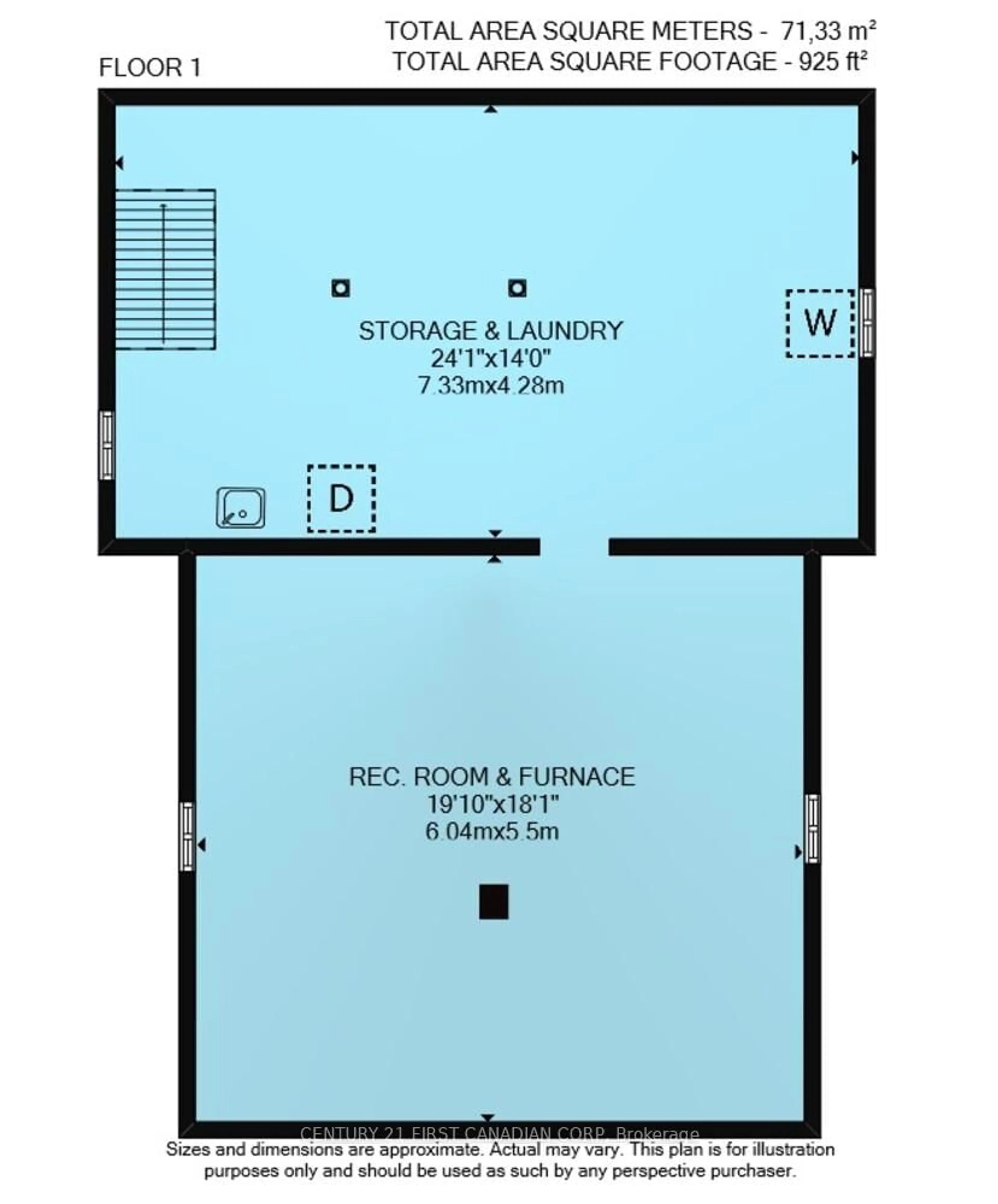Floor plan for 353 Cheapside St, London East Ontario N6A 2A7