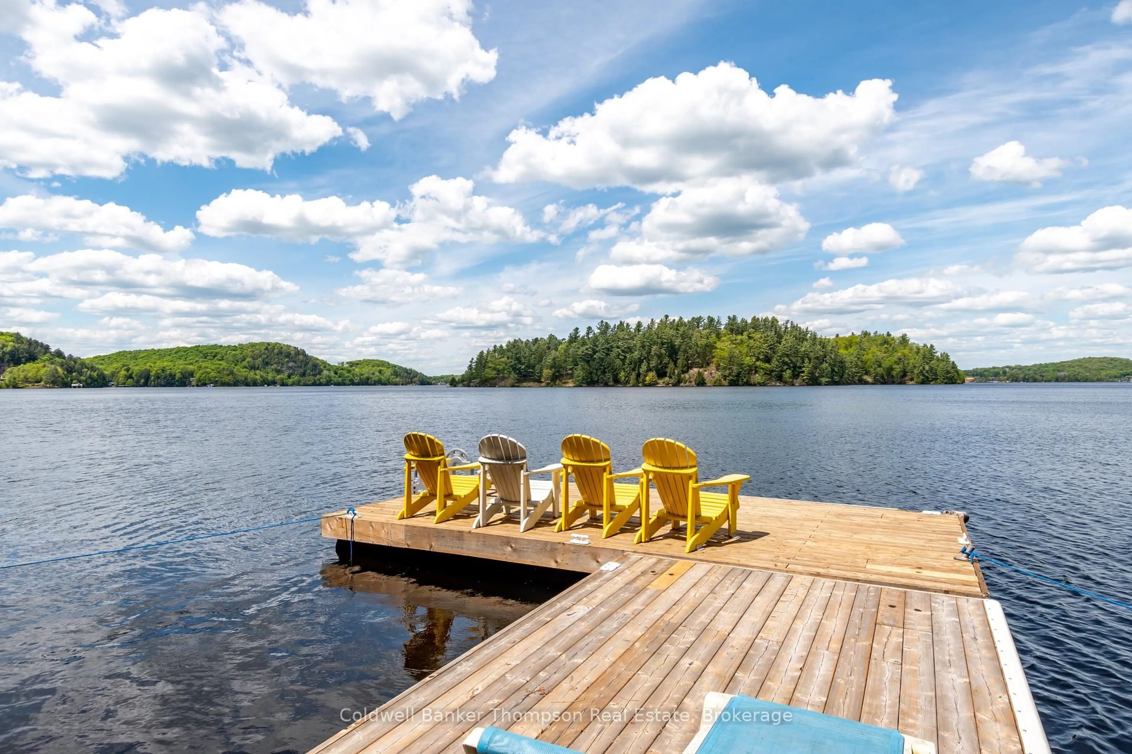 Patio, water/lake/river/ocean view for 59 Waters Edge Lane, Huntsville Ontario P1H 0H9
