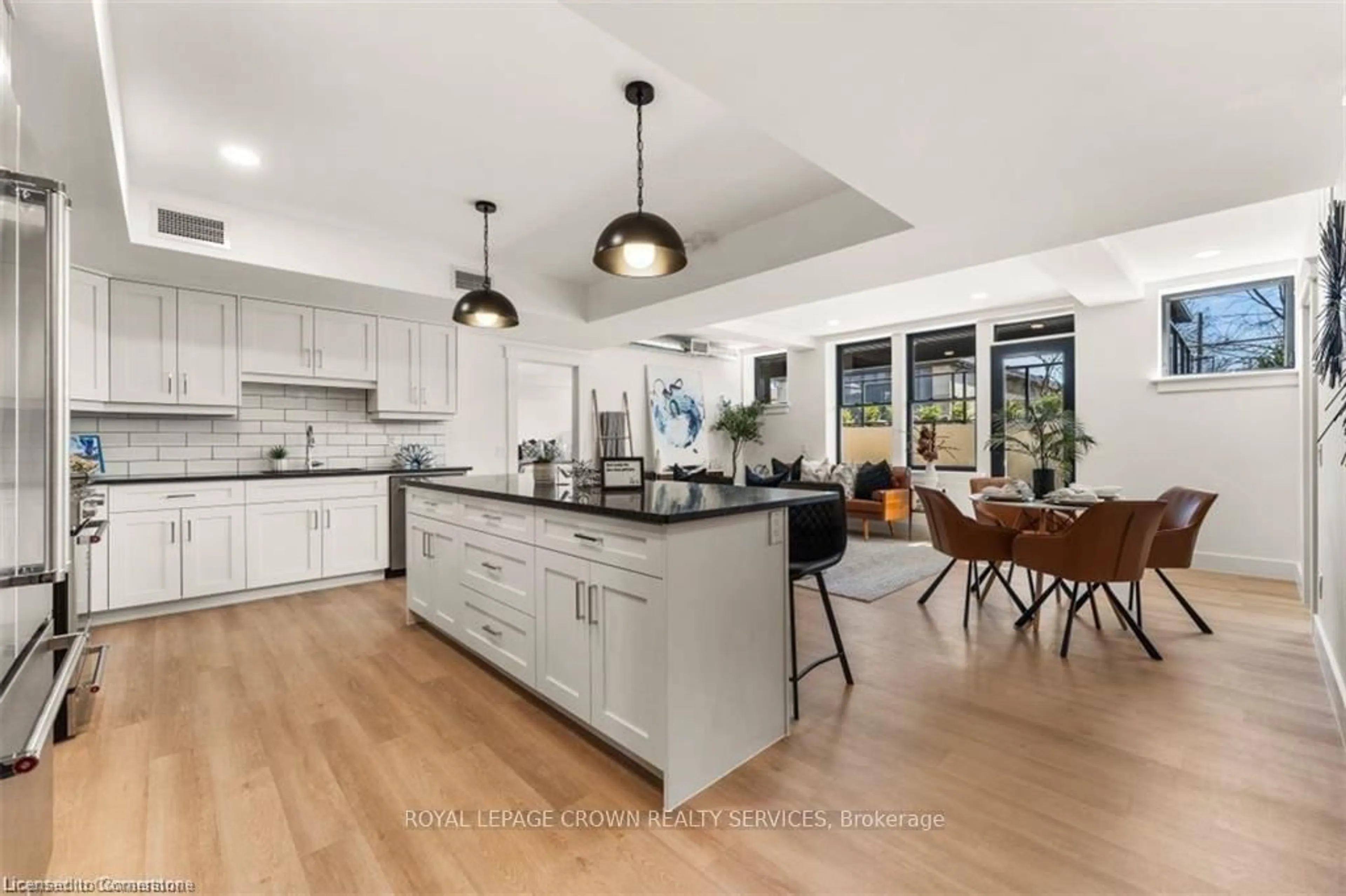 Open concept kitchen, ceramic/tile floor for 247 Brock St #203, Amherstburg Ontario N9V 2H4