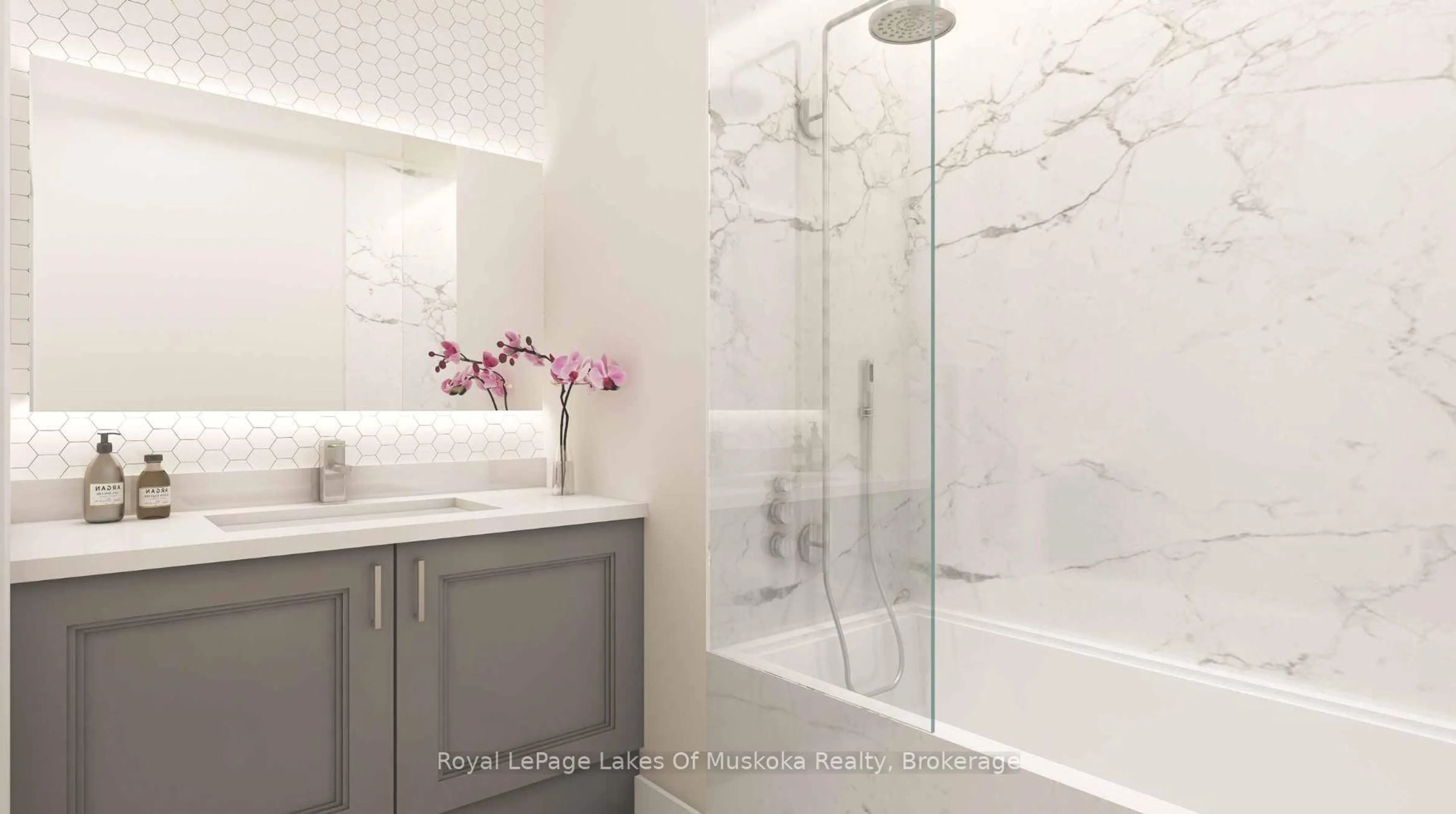 Contemporary bathroom, ceramic/tile floor for 249 Cresent Bay Lane #214, Huntsville Ontario P1H 1C2