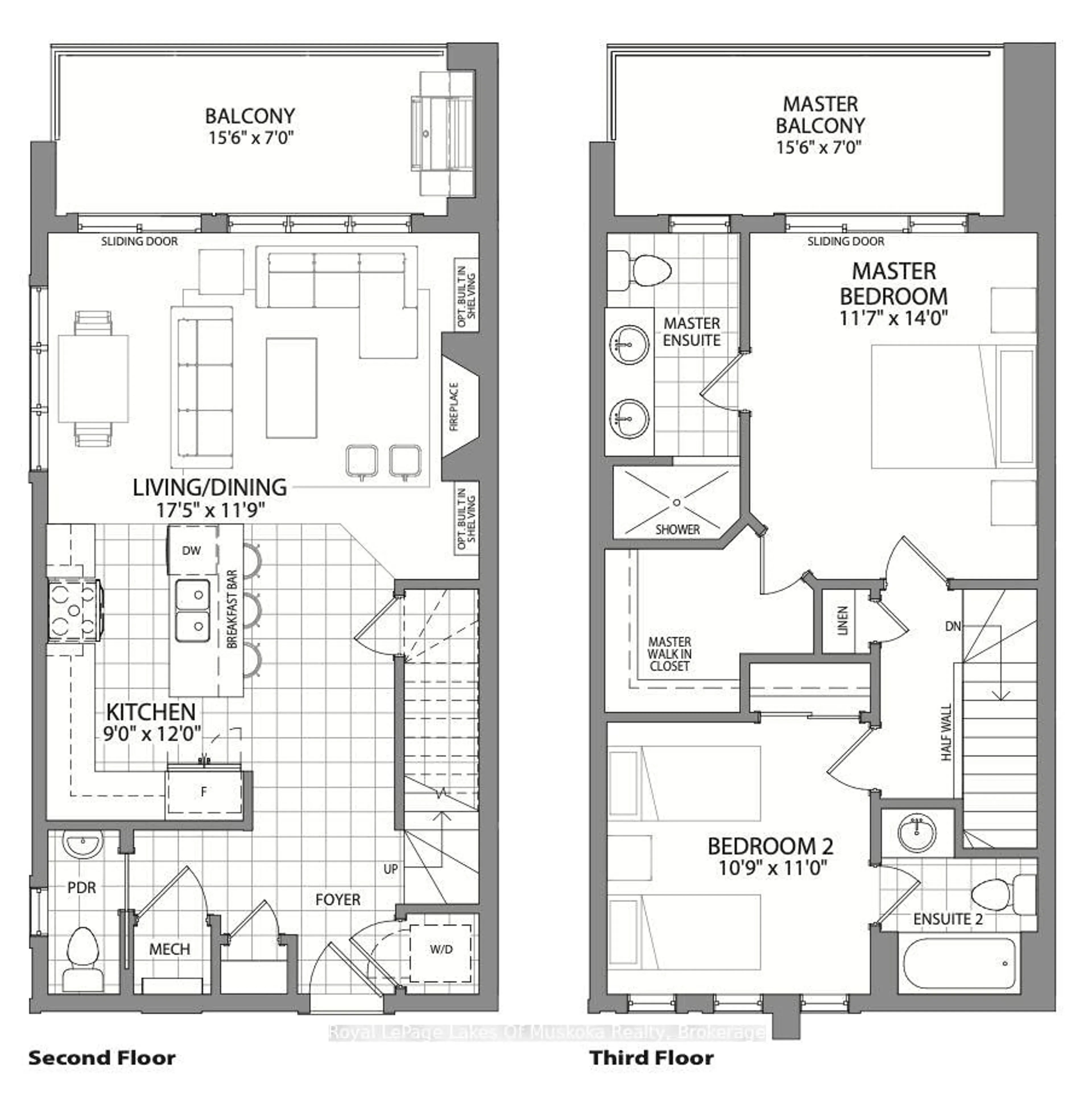 Floor plan for 249 Cresent Bay Lane #214, Huntsville Ontario P1H 1C2