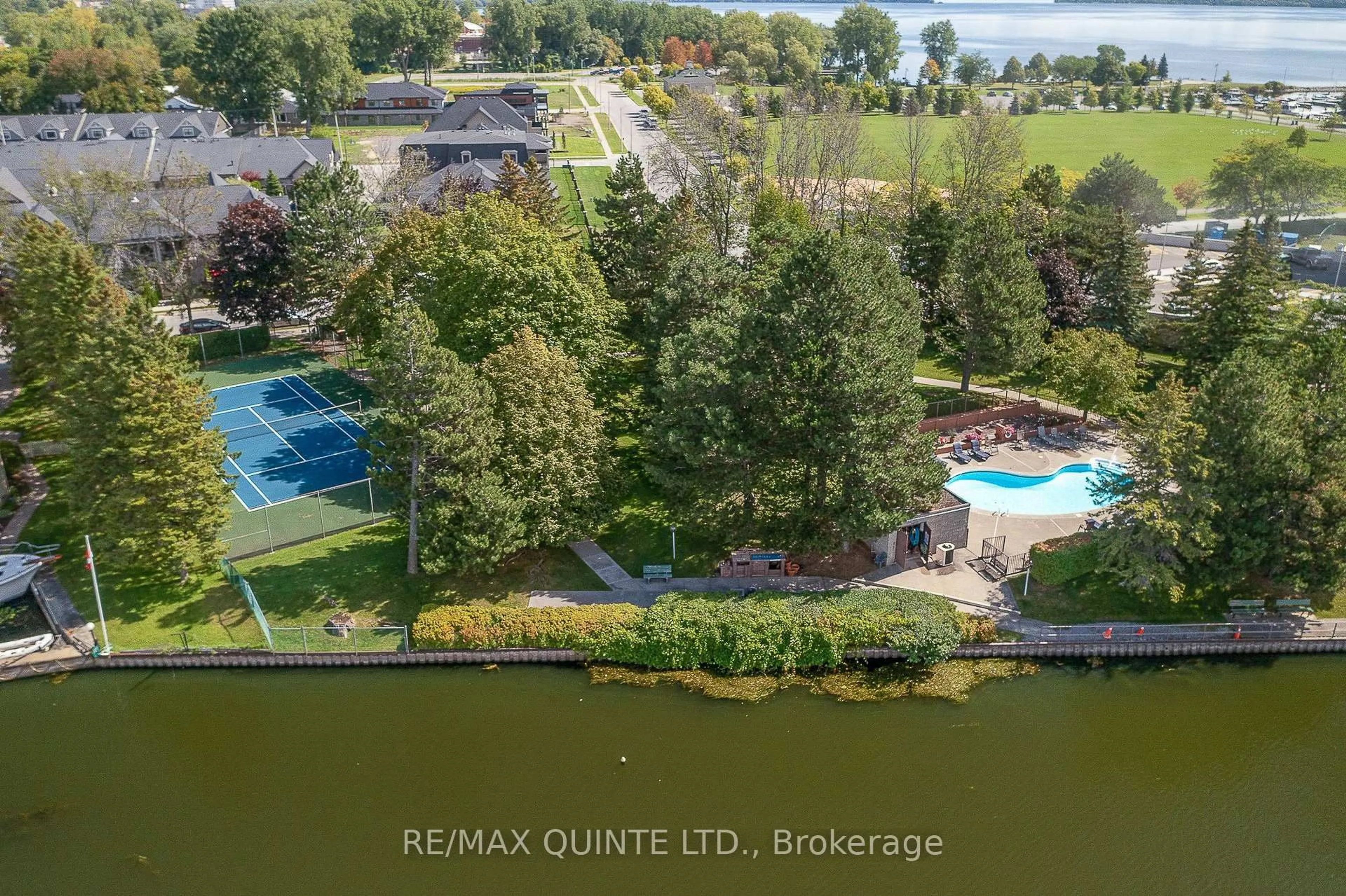A pic from outside/outdoor area/front of a property/back of a property/a pic from drone, water/lake/river/ocean view for 2 South Front St #1004, Belleville Ontario K8N 5K7