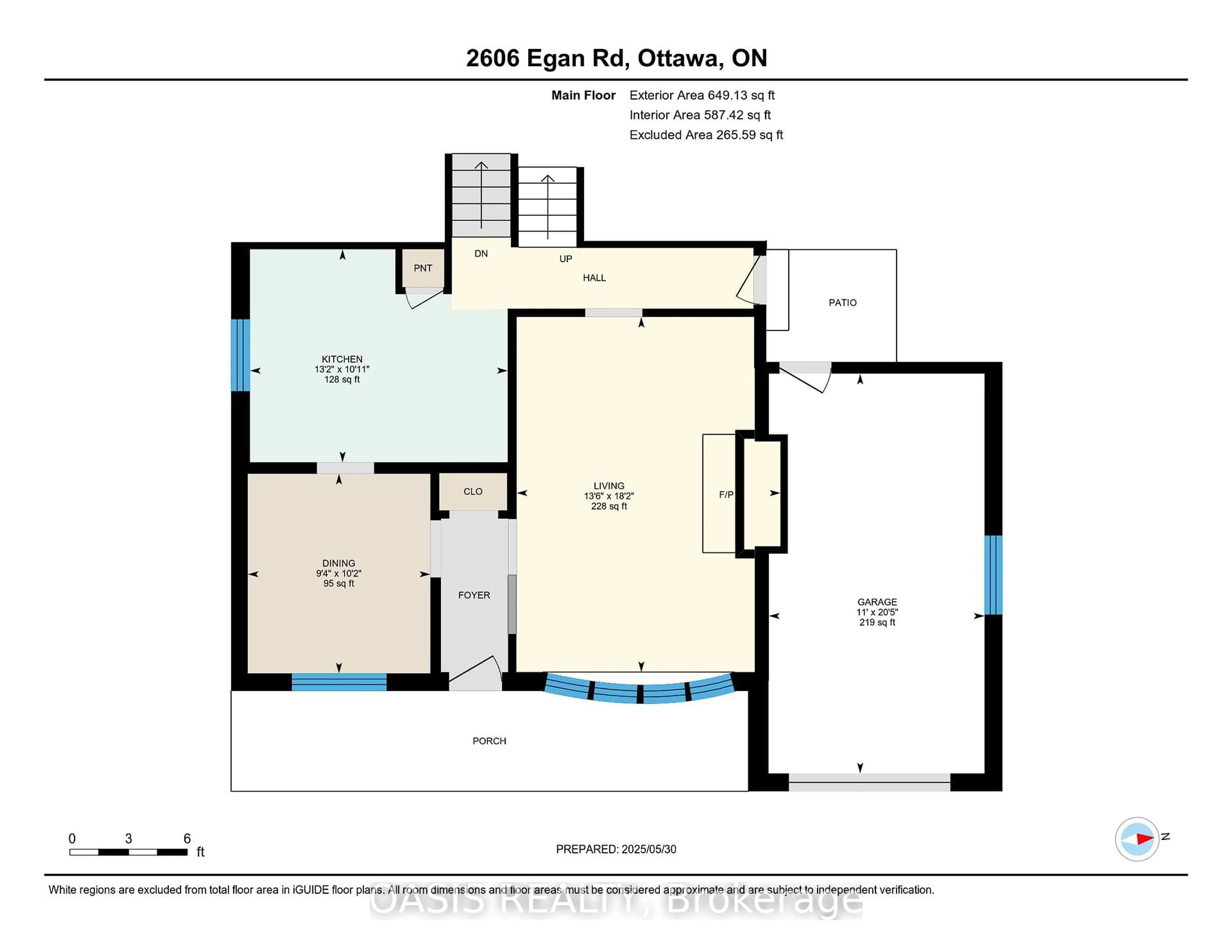 Floor plan for 2606 Egan Rd, Ottawa Ontario K1V 8N1