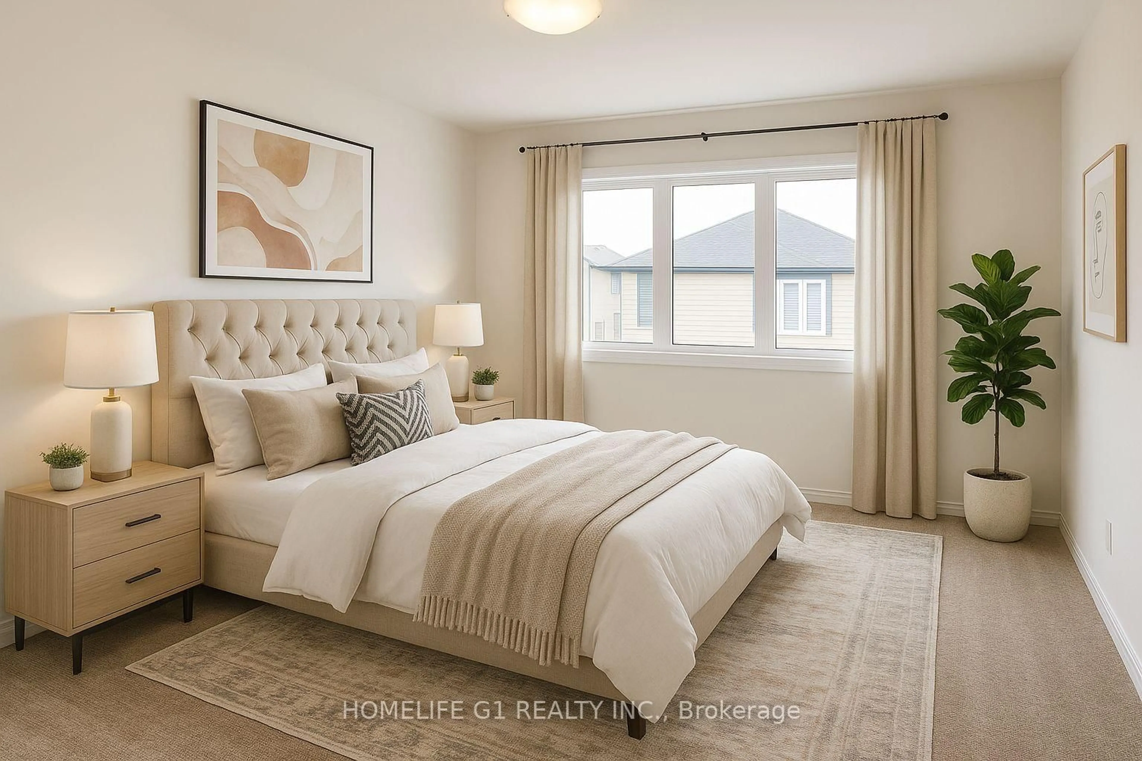 Bedroom with bed, unknown for 9 Samuel Ave, Pelham Ontario L0S 1E1