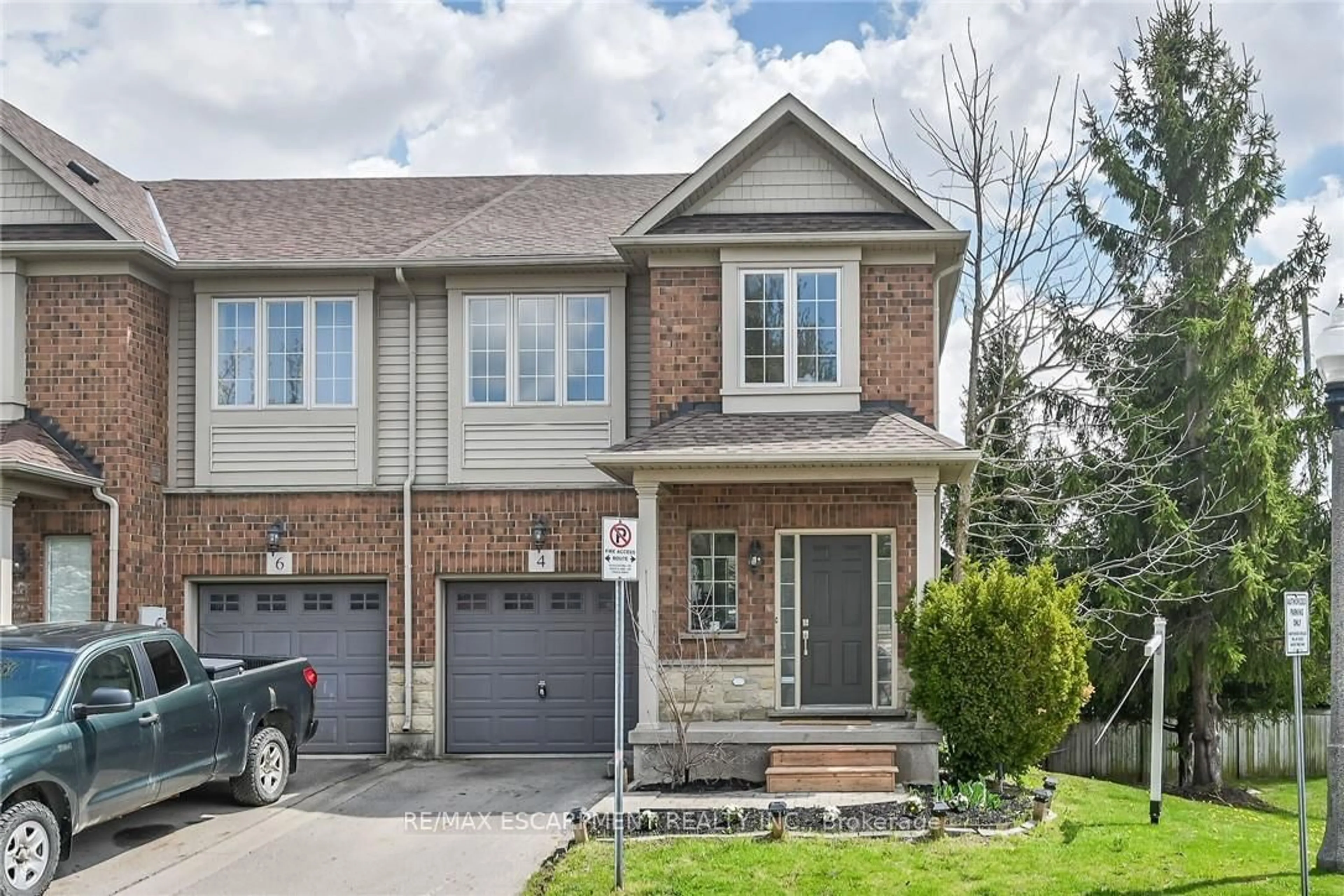 Home with brick exterior material, street for 4 Myers Lane, Hamilton Ontario L9G 0A5
