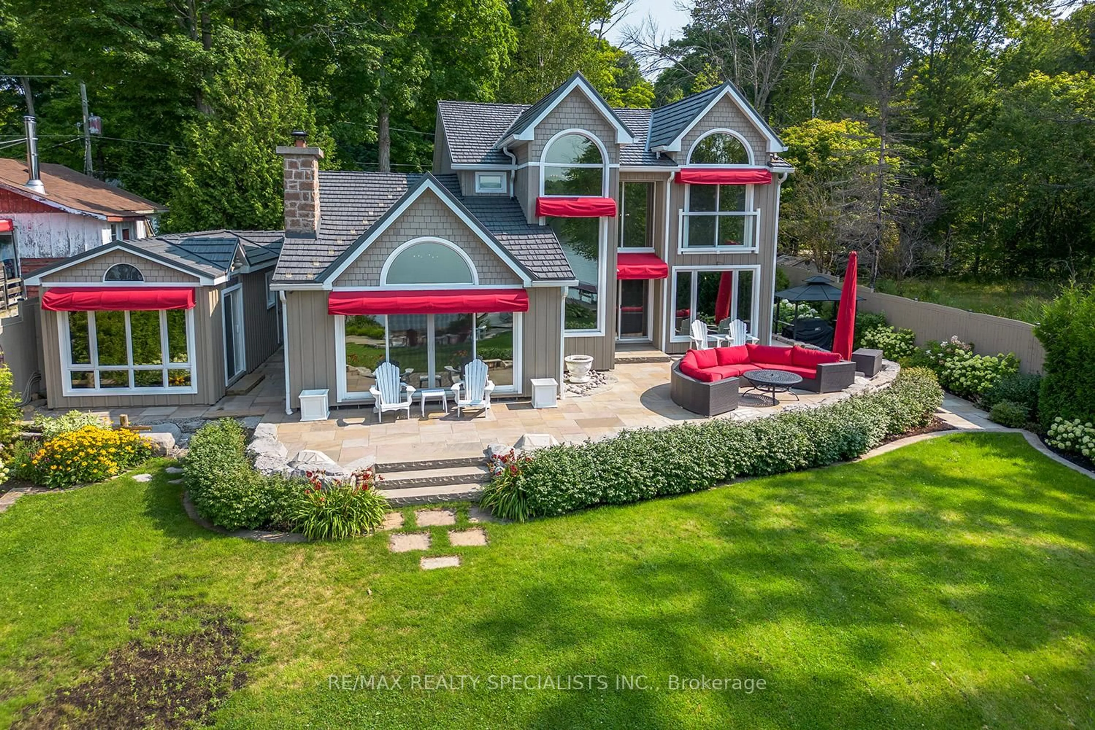 A pic from outside/outdoor area/front of a property/back of a property/a pic from drone, water/lake/river/ocean view for 127 Driftwood Village Rd, Kawartha Lakes Ontario K0M 1K0