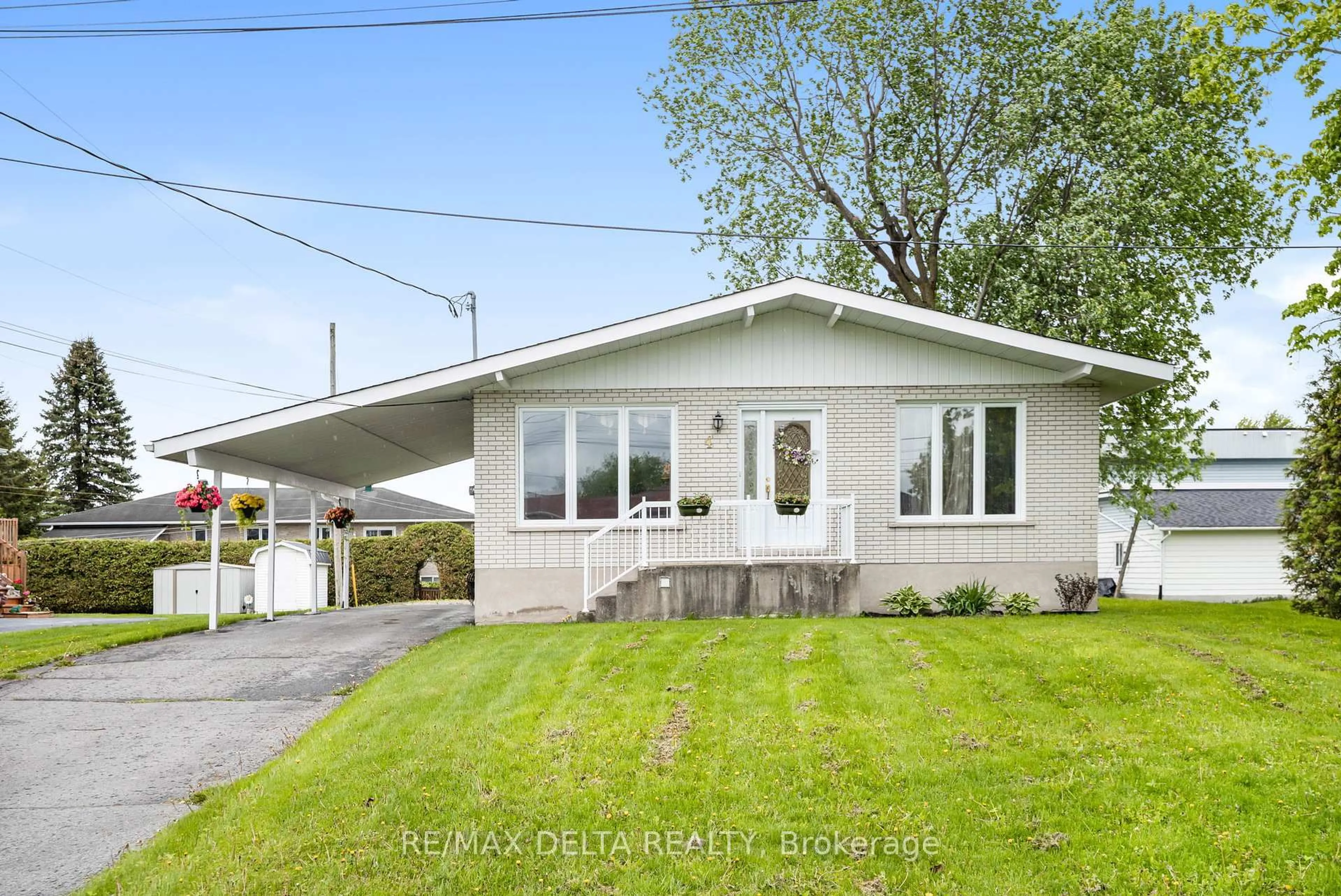 Home with vinyl exterior material, street for 4 Sabourin St, The Nation Ontario K0C 2B0