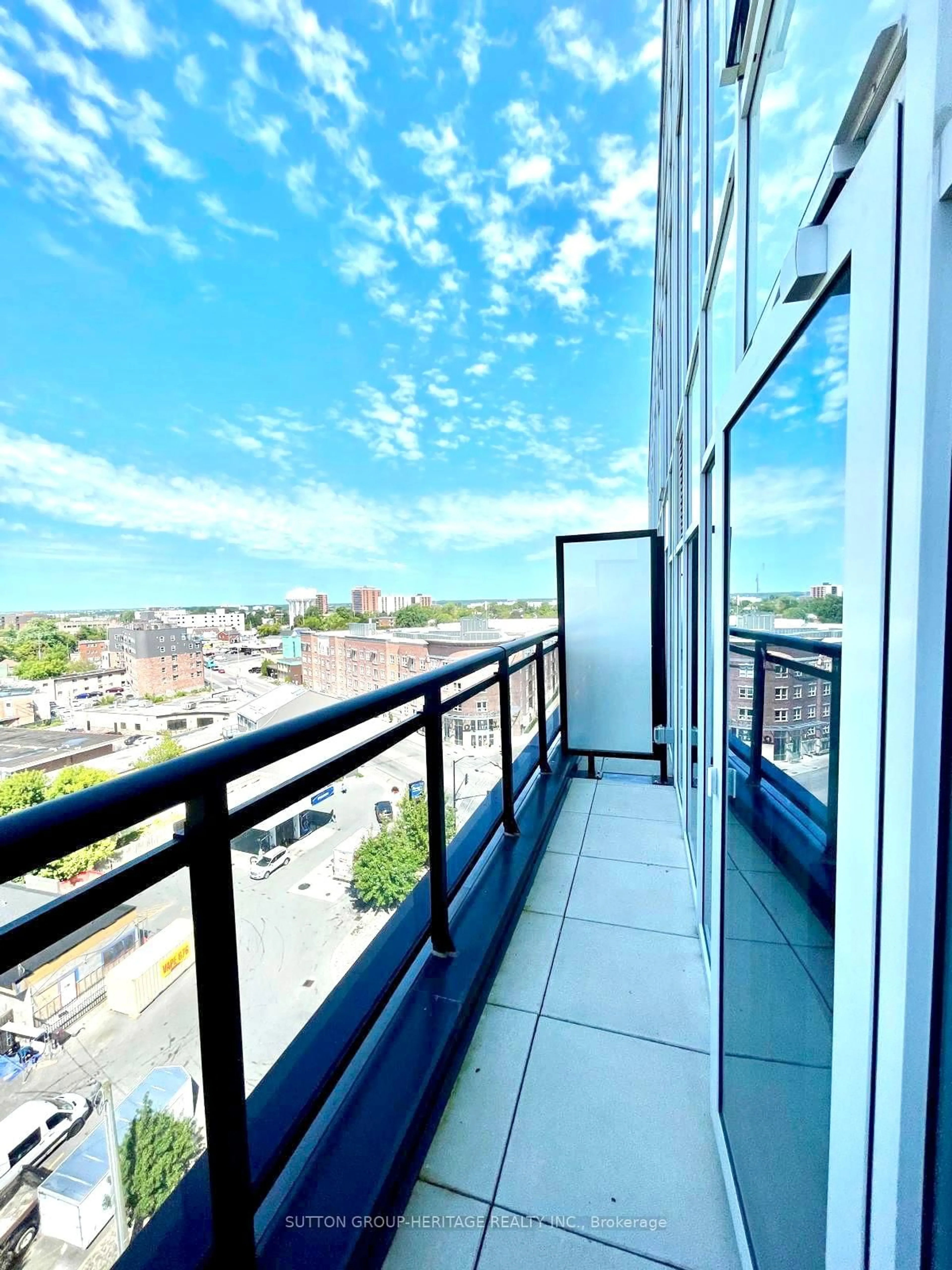 Balcony in the apartment, city buildings view from balcony for 652 Princess St #929, Kingston Ontario K7L 1E5