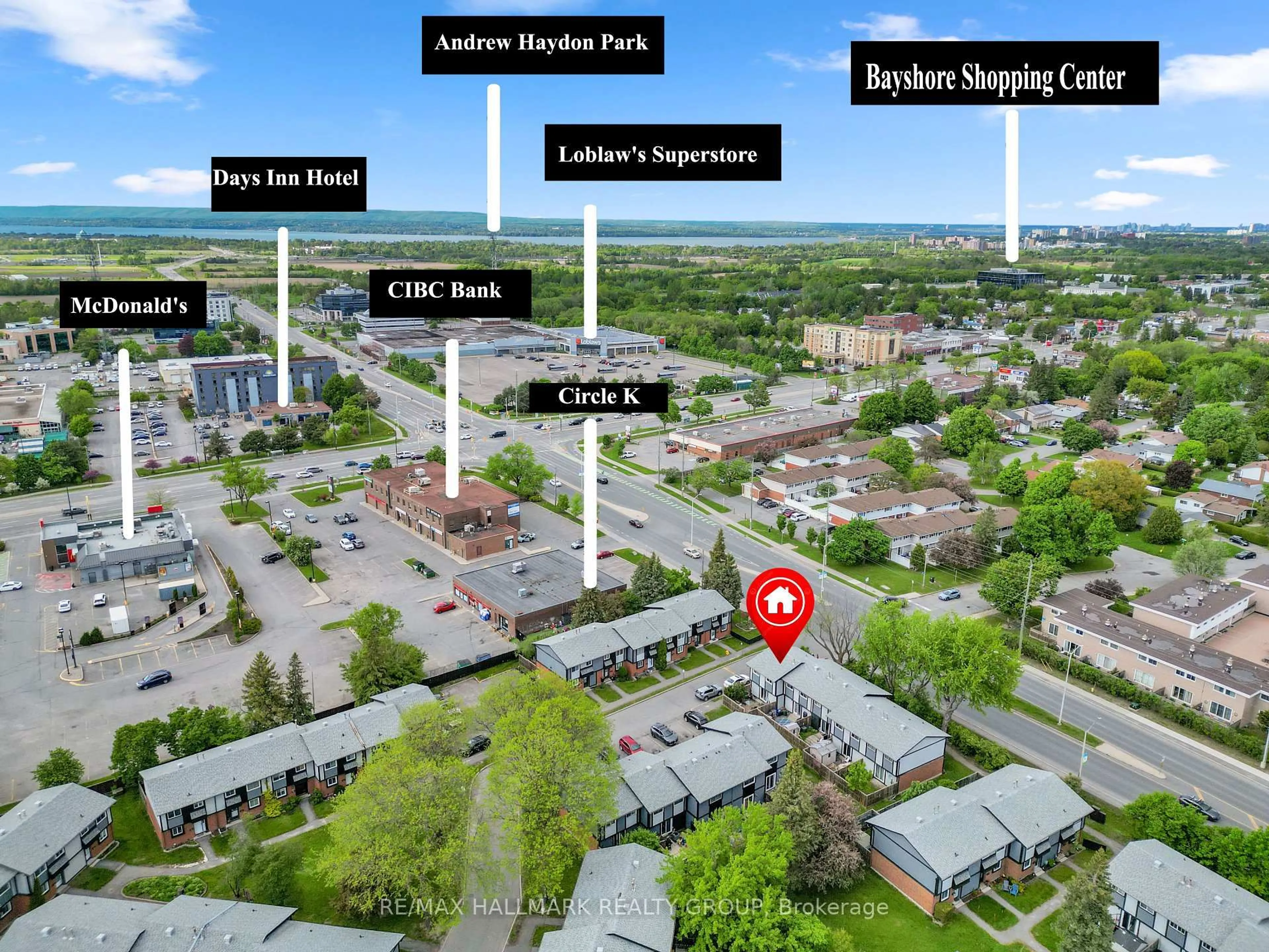 A pic from outside/outdoor area/front of a property/back of a property/a pic from drone, city buildings view from balcony for 434A Moodie Dr #46, Ottawa Ontario K2H 8A6