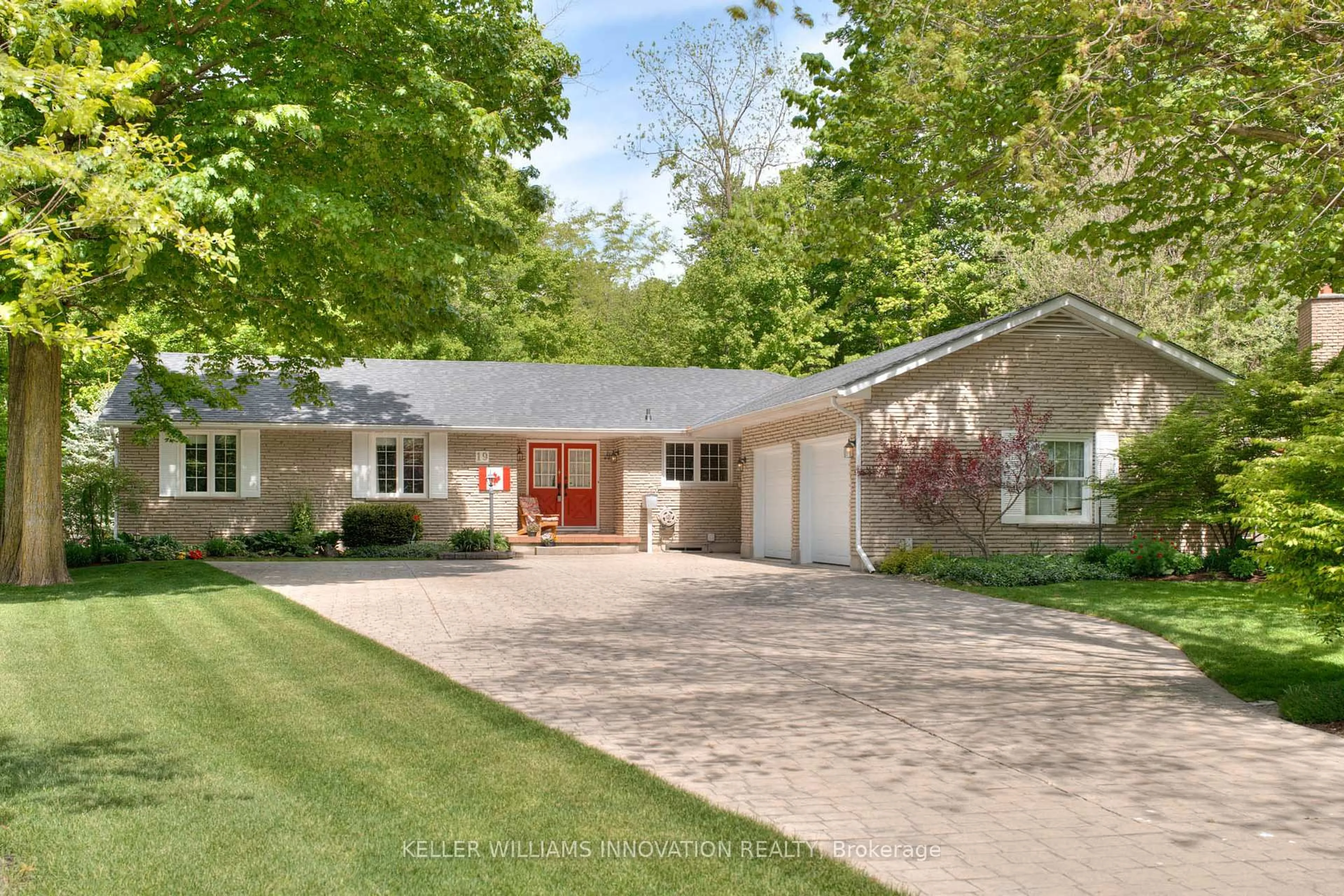 Home with brick exterior material, street for 19 Sandpiper Crt, Woolwich Ontario N3B 3C5