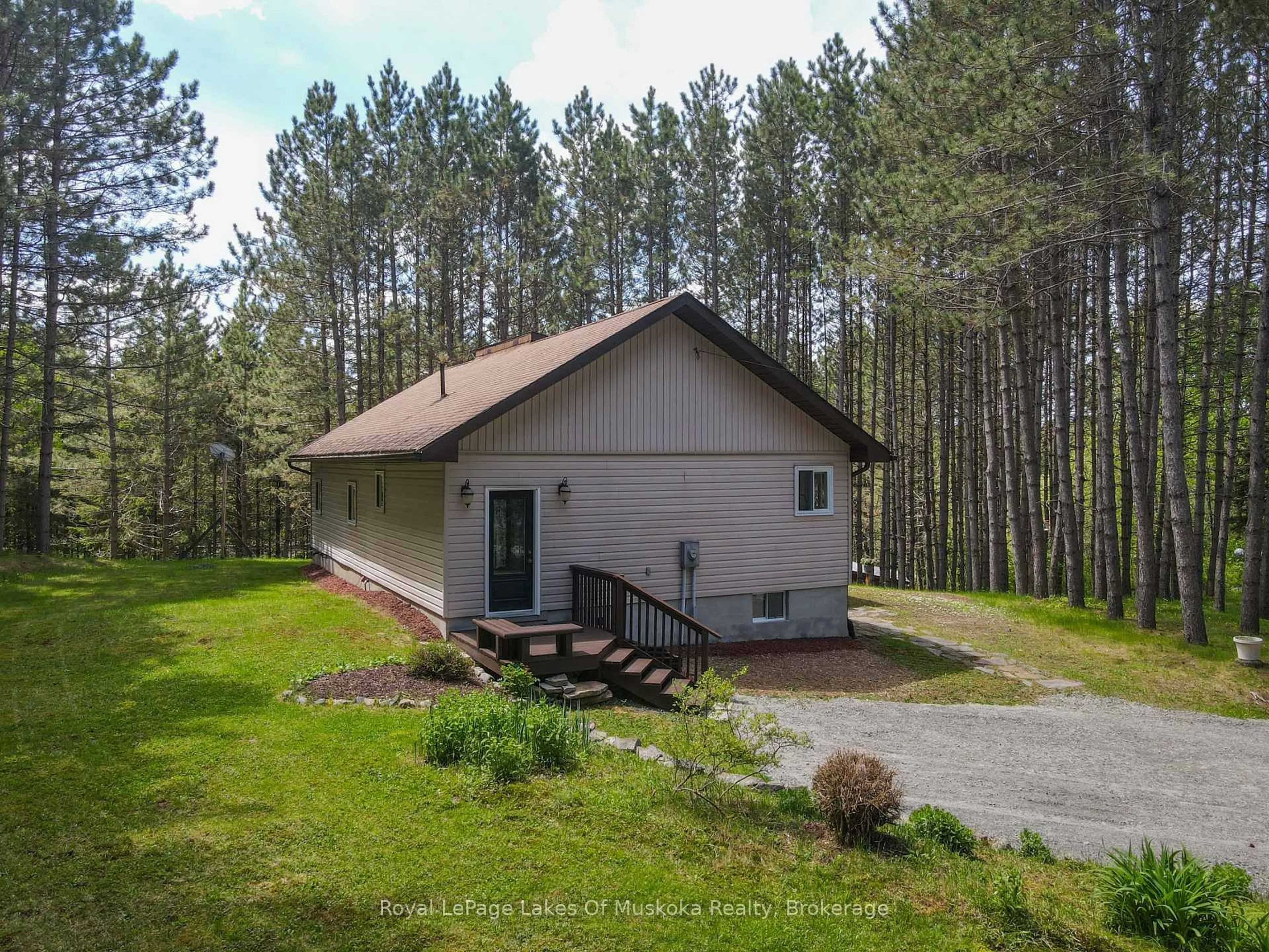 A pic from outside/outdoor area/front of a property/back of a property/a pic from drone, forest/trees view for 226 Owl Lake Rd, Armour Ontario P0A 1L0