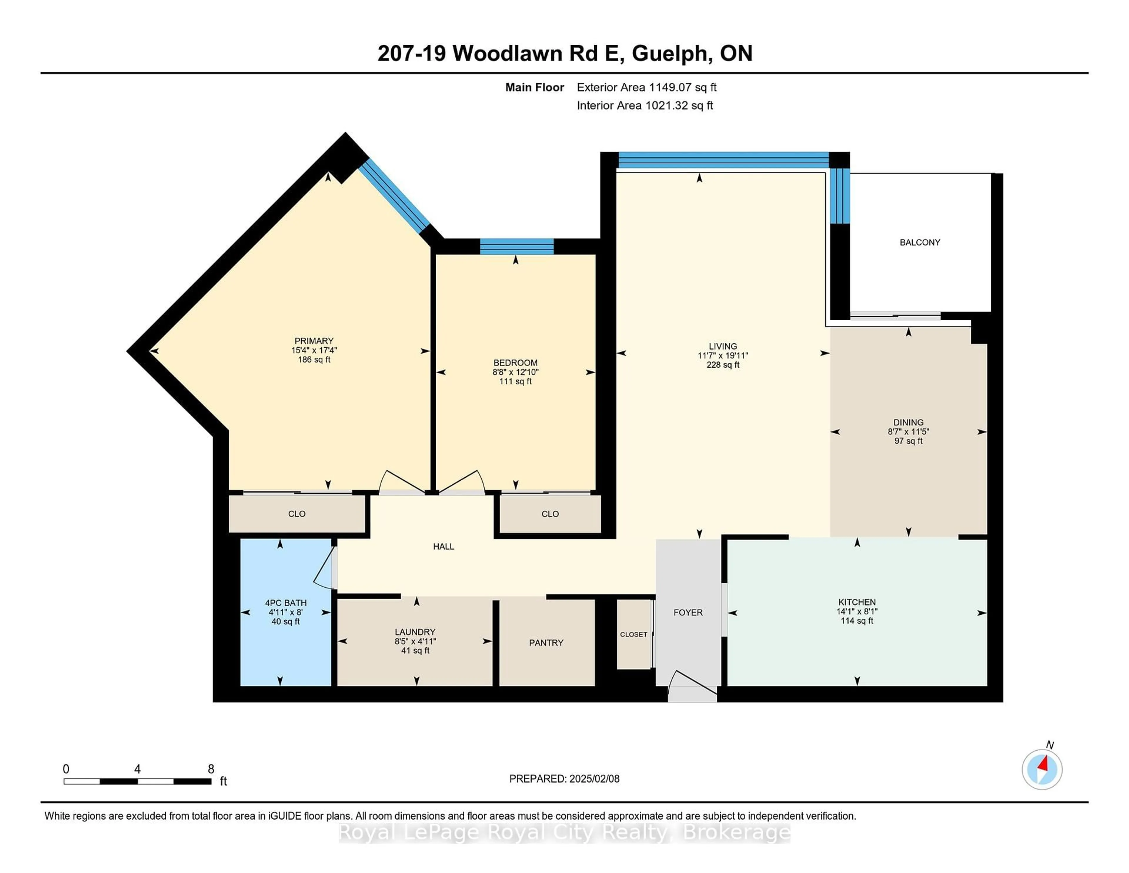 Floor plan for 19 Woodlawn Rd #207, Guelph Ontario N1H 7B1