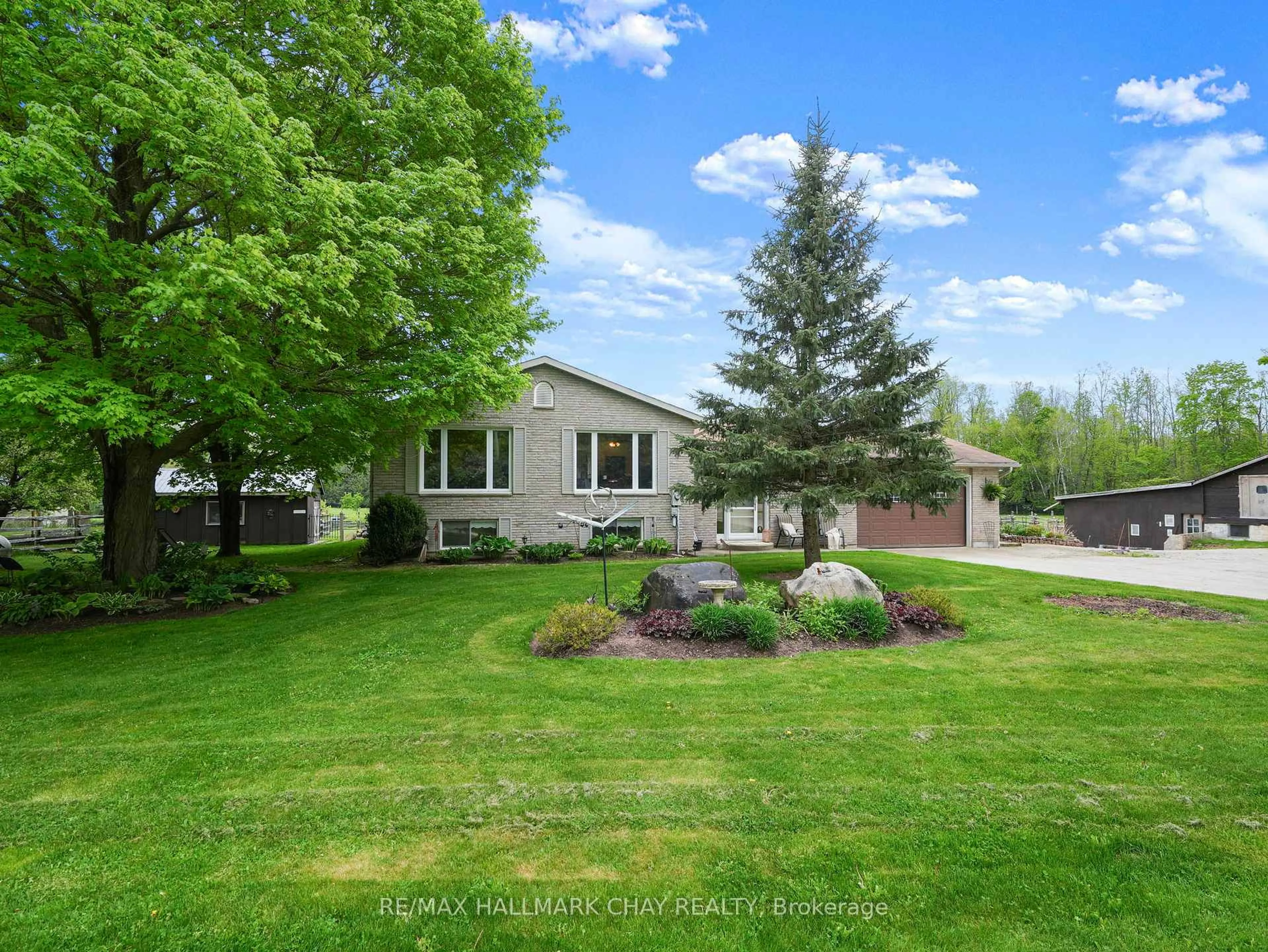 A pic from outside/outdoor area/front of a property/back of a property/a pic from drone, water/lake/river/ocean view for 667280 20th Sdrd, Mulmur Ontario L9V 0V6