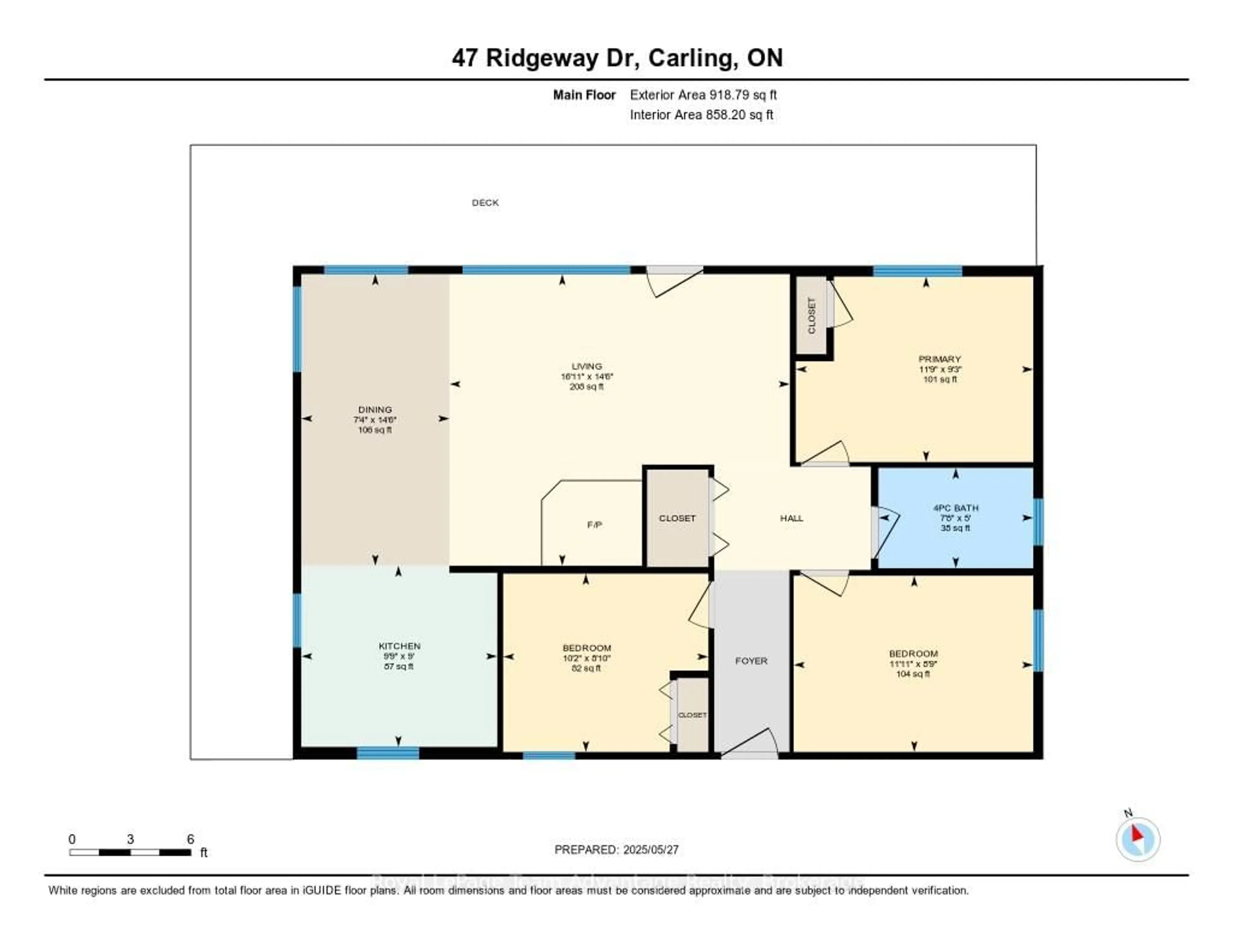 Floor plan for 47 Ridgeway Dr, Carling Ontario P0G 1G0