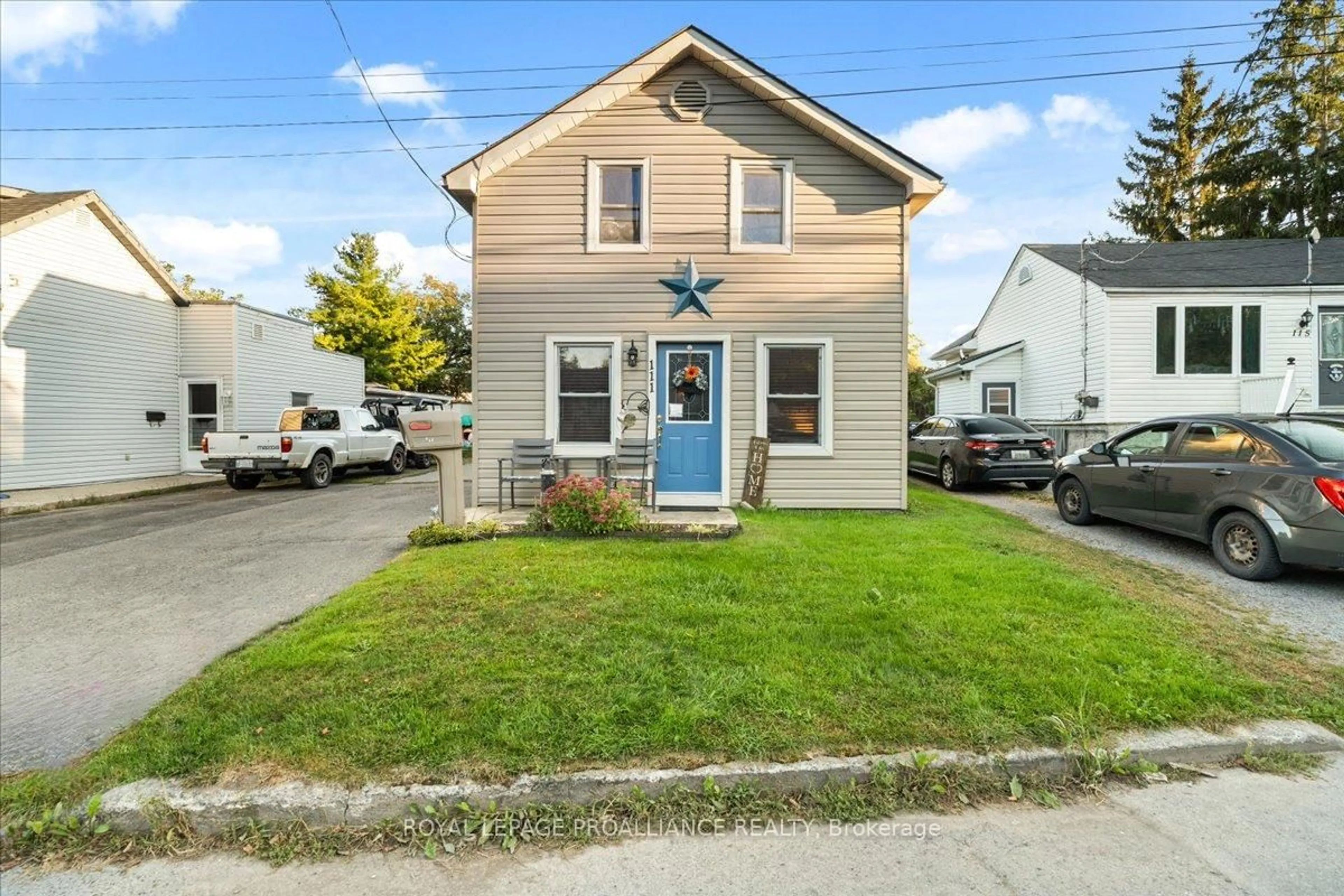 A pic from outside/outdoor area/front of a property/back of a property/a pic from drone, street for 111 Davis St, Quinte West Ontario K8V 5Z3