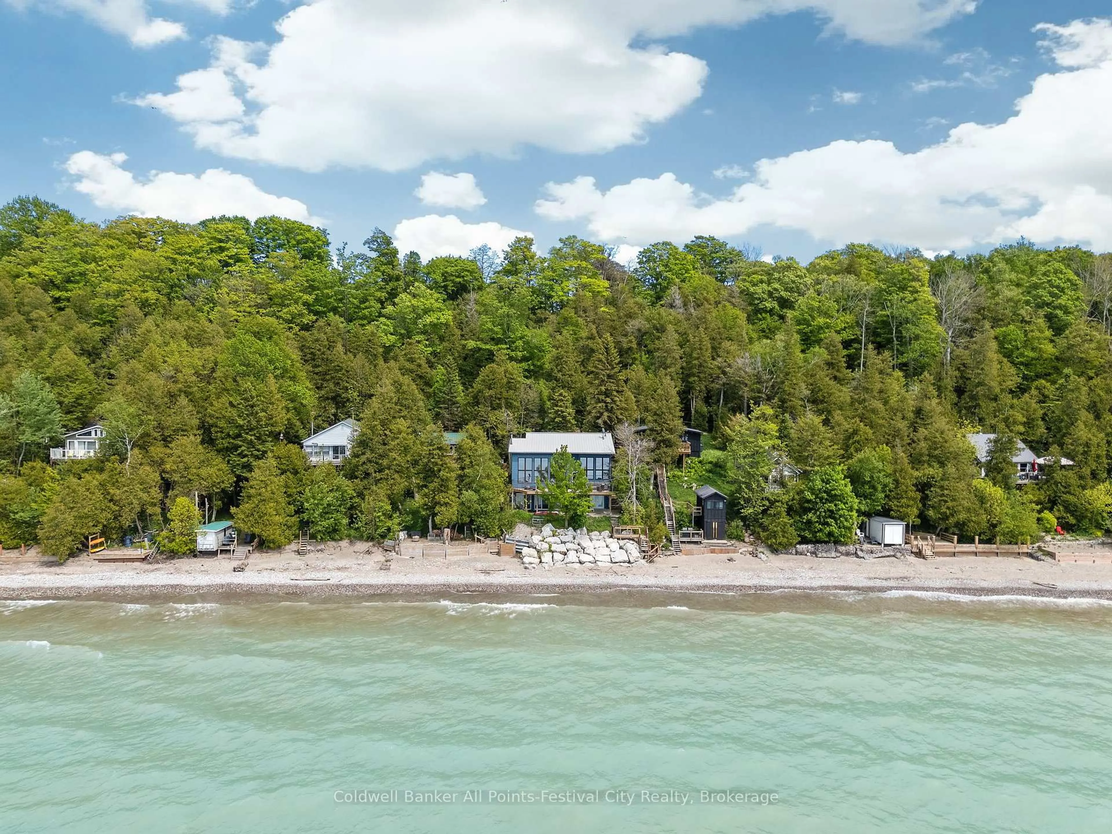 A pic from outside/outdoor area/front of a property/back of a property/a pic from drone, water/lake/river/ocean view for 82195 Cottage Rd, Ashfield-Colborne-Wawanosh Ontario N7A 3X8