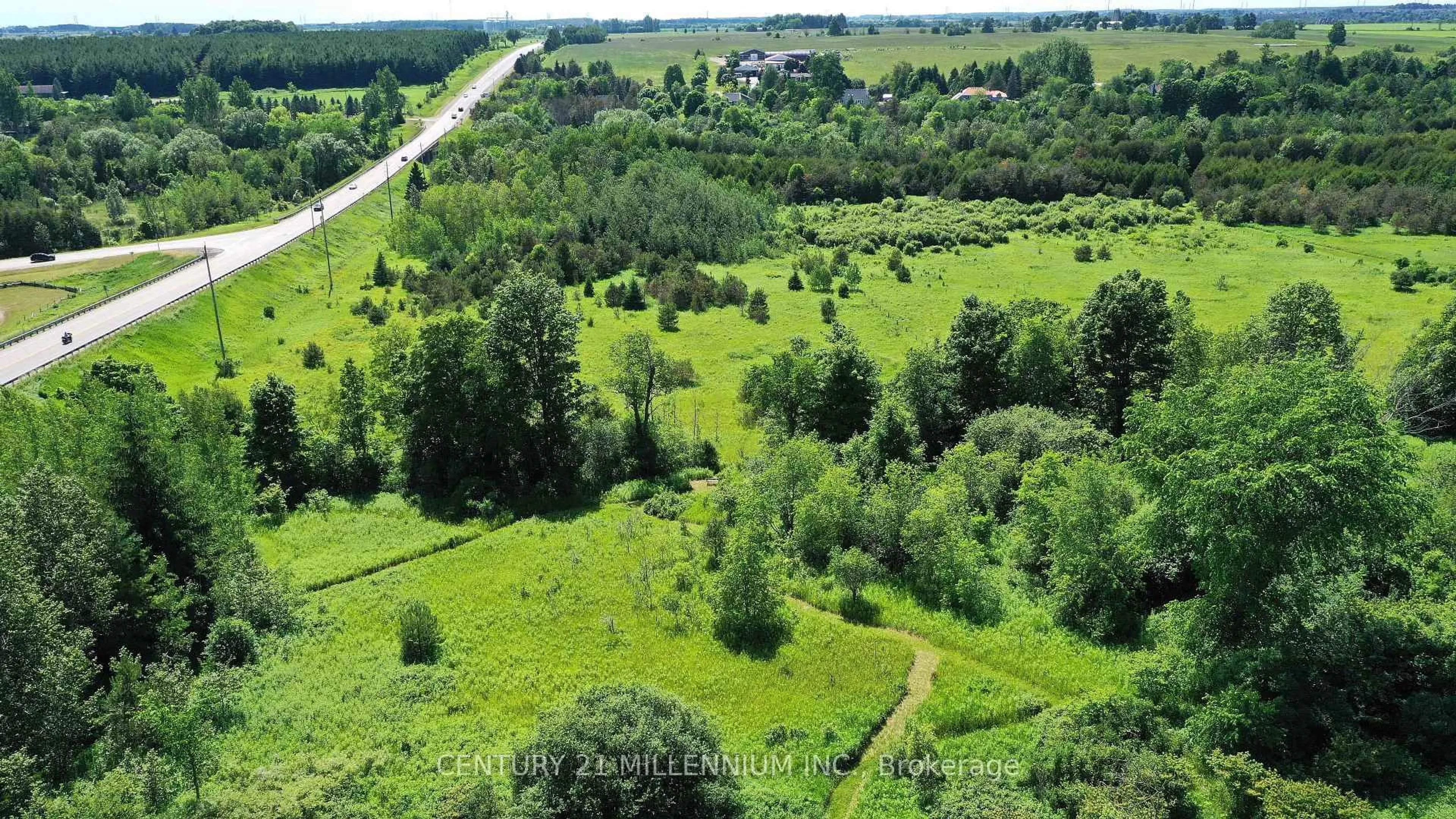 A pic from outside/outdoor area/front of a property/back of a property/a pic from drone, forest/trees view for 23 Grand View Rd, Amaranth Ontario L9W 5L9