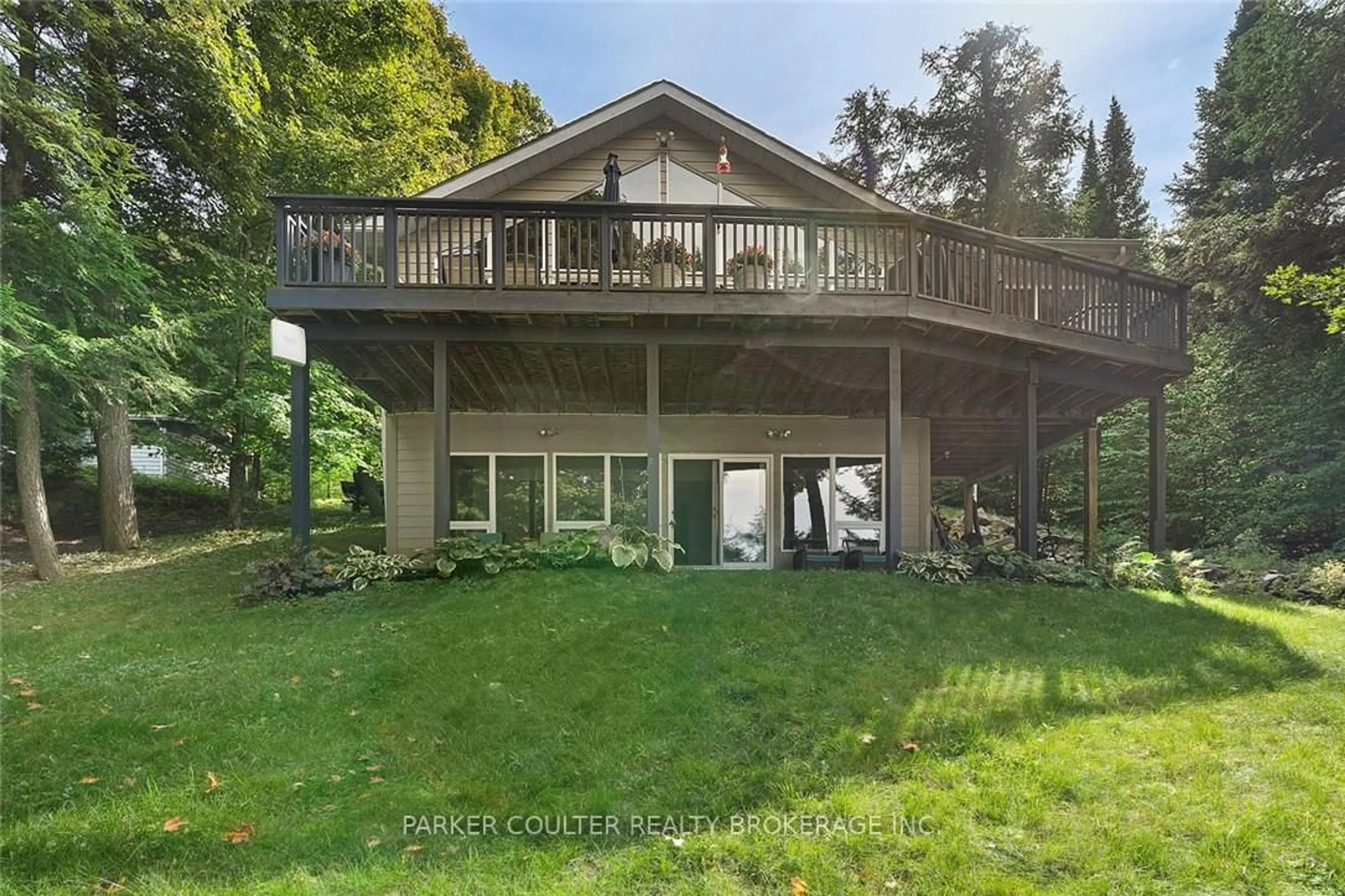 A pic from outside/outdoor area/front of a property/back of a property/a pic from drone, water/lake/river/ocean view for 1202 Windermere Rd #12, Muskoka Lakes Ontario P0B 1M0