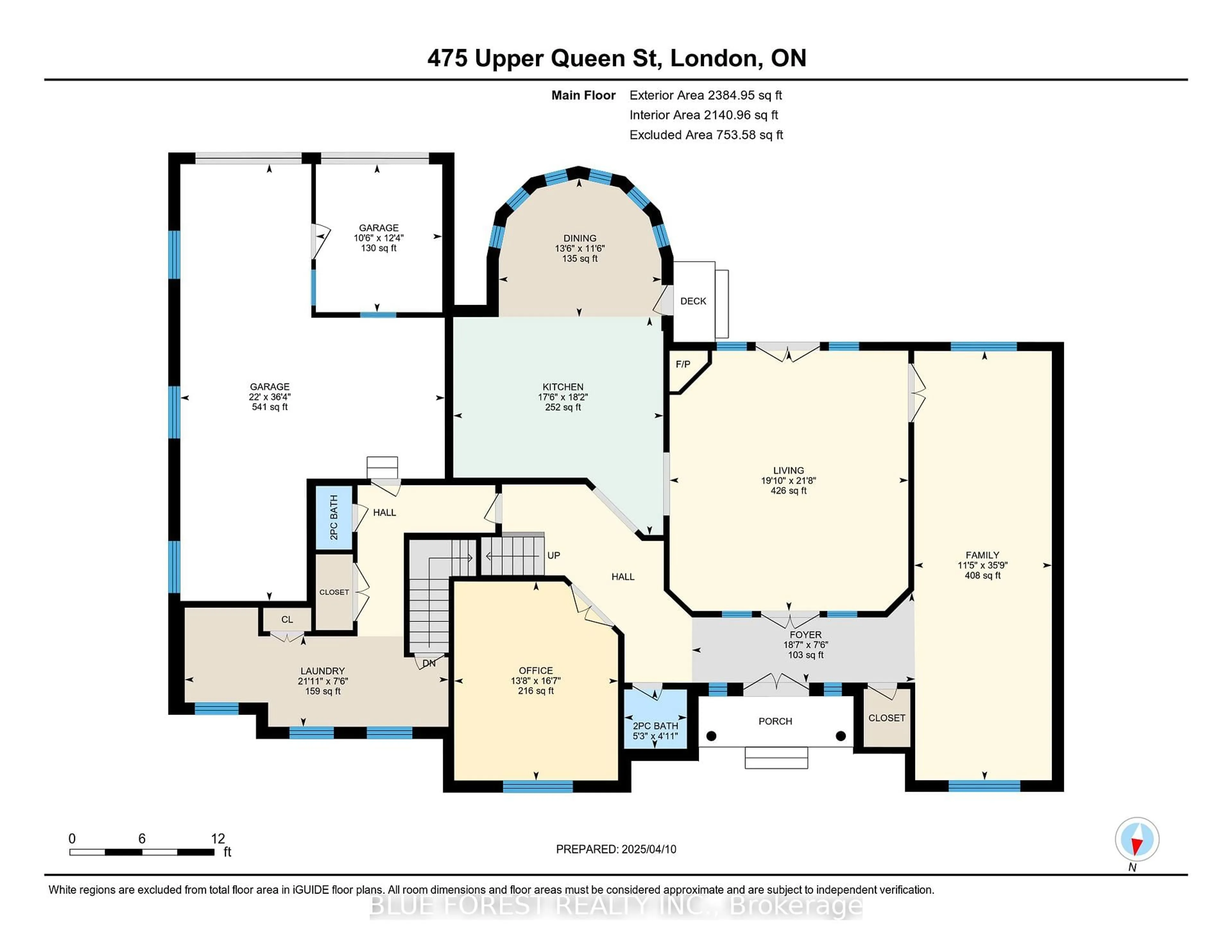 Floor plan for 475 Upper Queen St, London South Ontario N6C 3T8