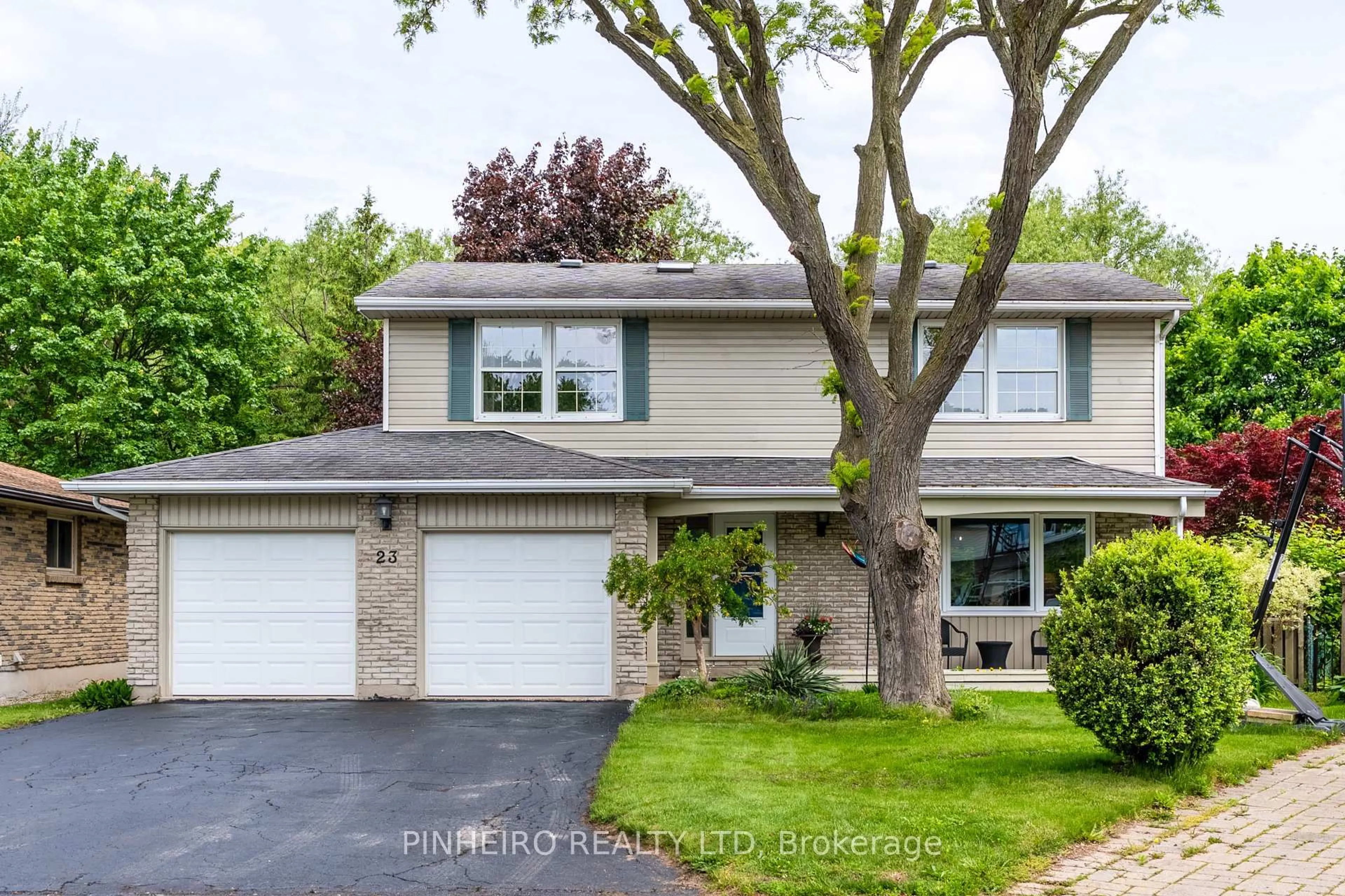 Home with vinyl exterior material, street for 23 Haymarket Pl, London South Ontario N6C 3C9