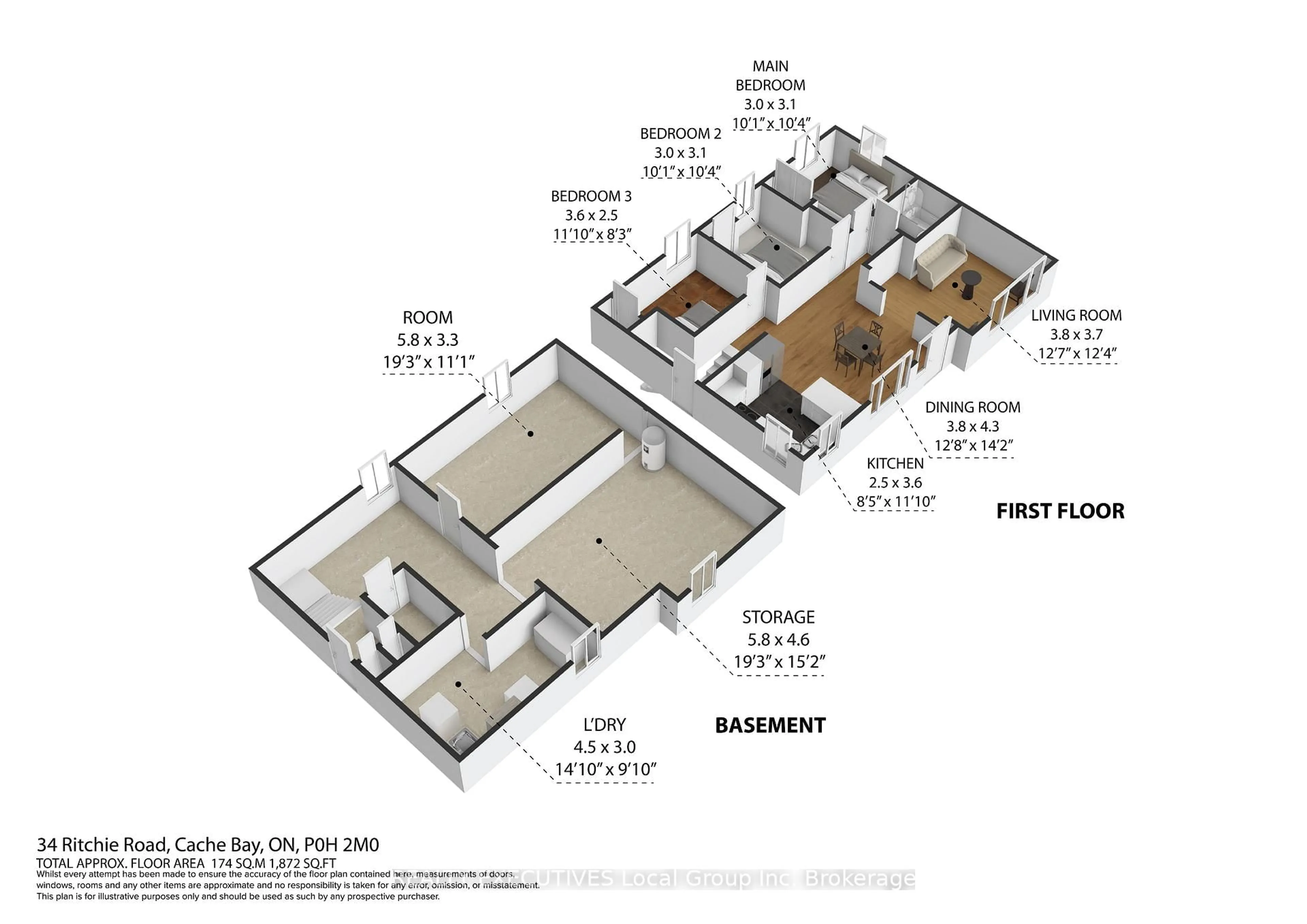 Floor plan for 34 RITCHIE Rd, West Nipissing Ontario P0H 1G0