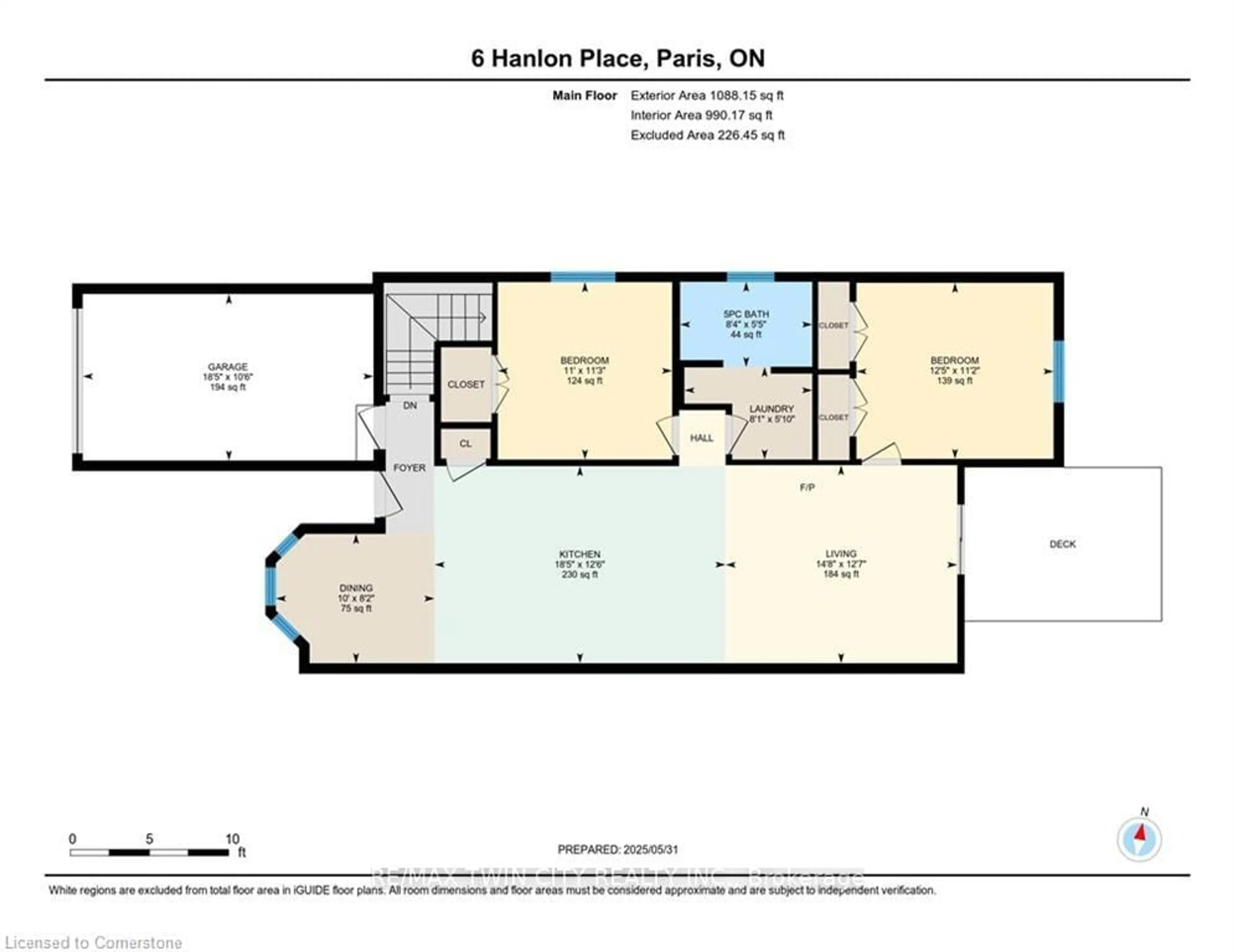 Floor plan for 6 Hanlon Pl, Brant Ontario N3L 3E3