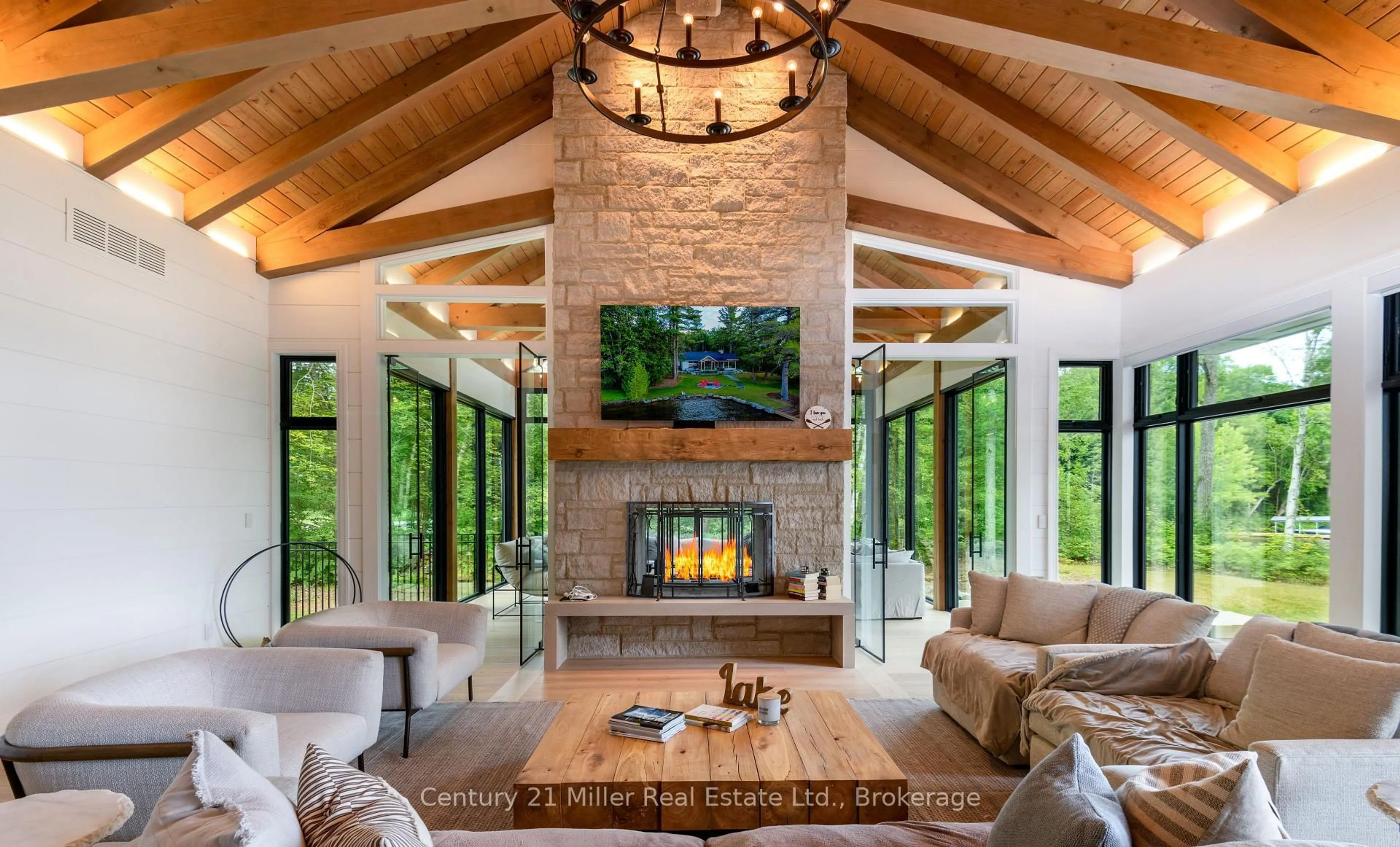 Living room with furniture, unknown for 1016 Keeler Rd, Muskoka Lakes Ontario P0C 1M0
